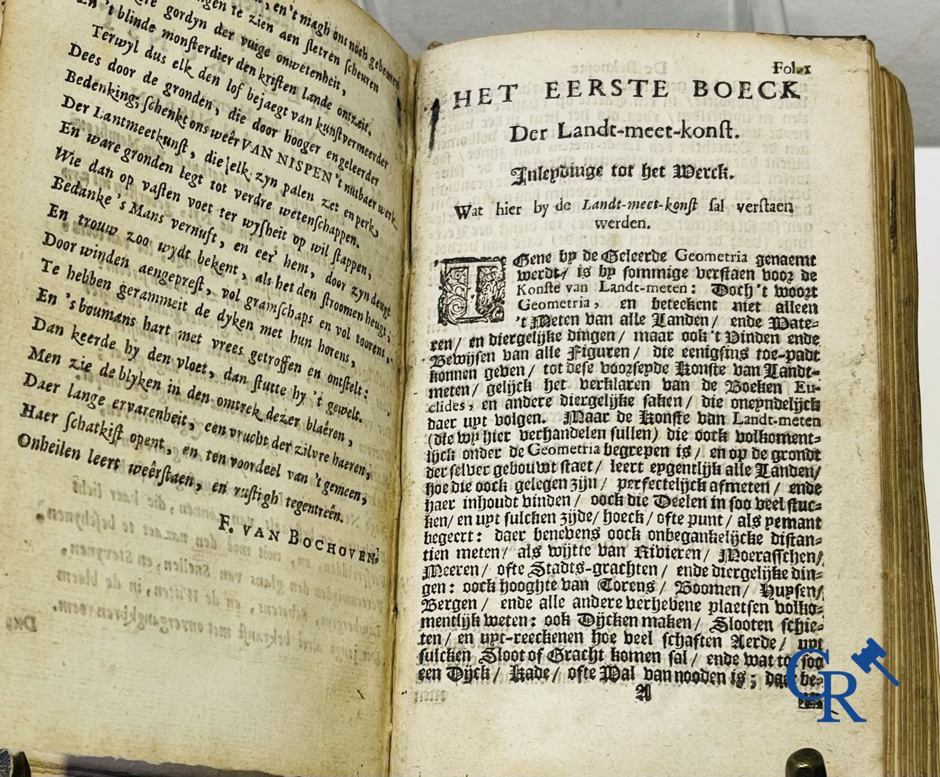 Early printed books: Mattheus Van Nispen. De Beknopte Lant-Meet-Konst. With Mattheus de Vries, in Do - Image 8 of 19