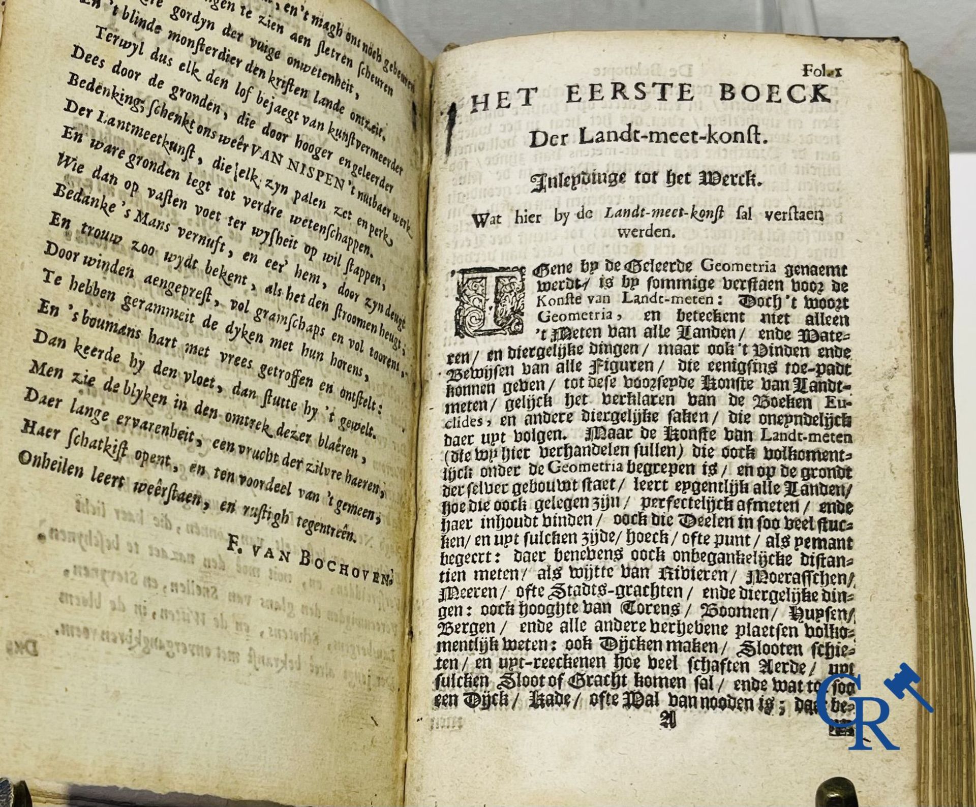 Early printed books: Mattheus Van Nispen. De Beknopte Lant-Meet-Konst. With Mattheus de Vries, in Do - Bild 8 aus 19