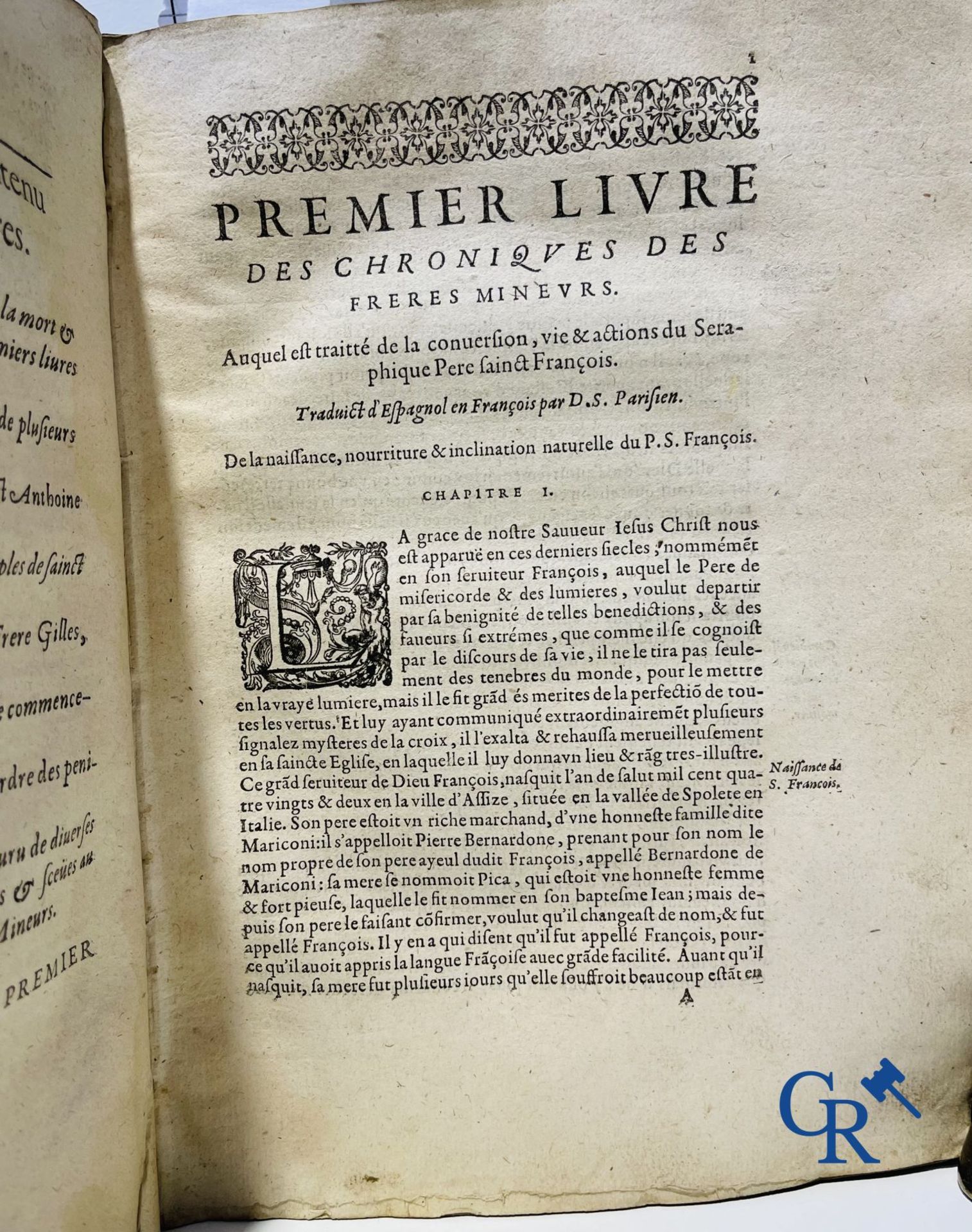 Early Printed Books: Marcos de Lisboa, Chronique et institution de l'ordre du Père S. François, Pari - Bild 9 aus 19