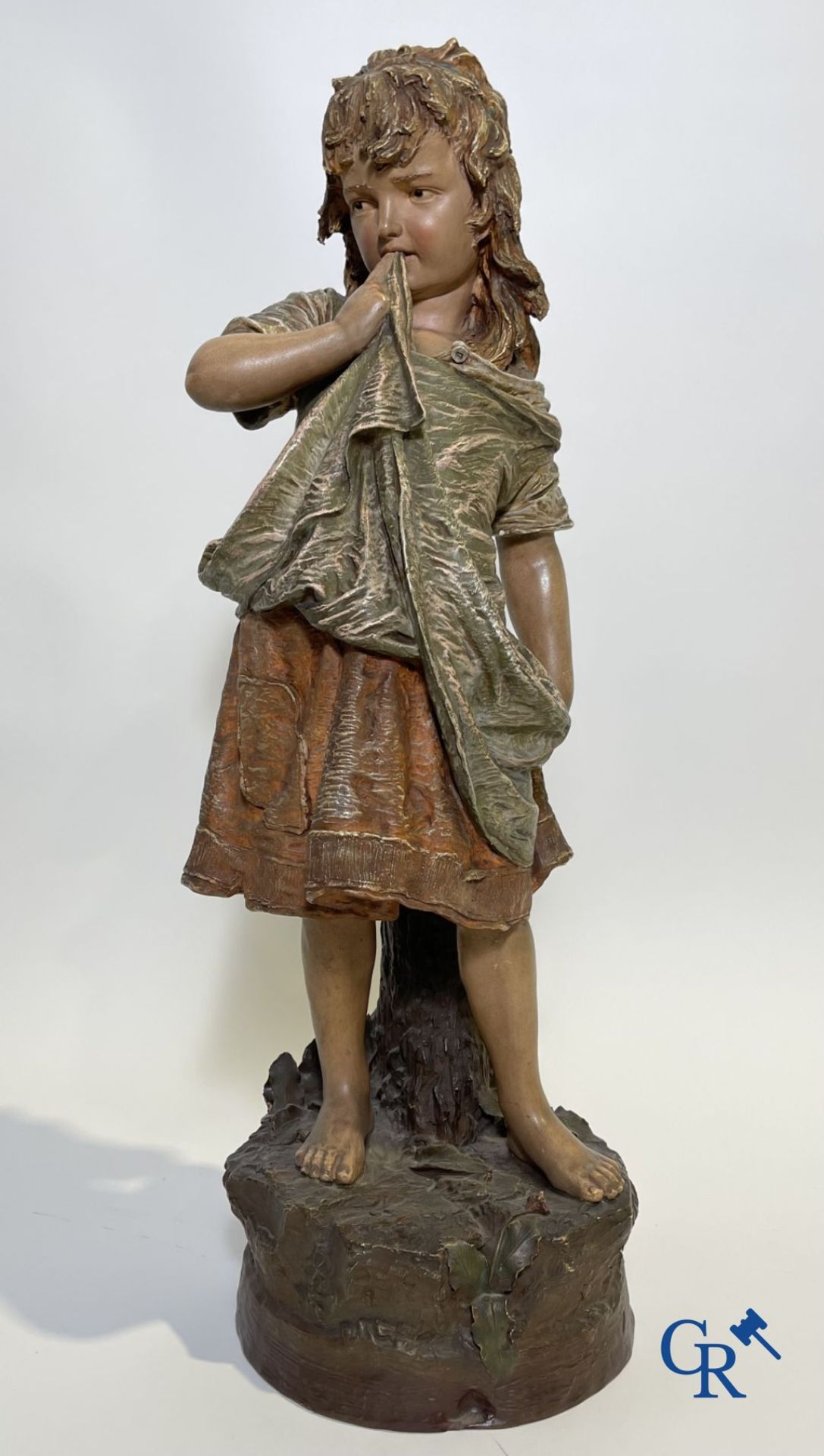 A terra cotta sculpture in the manner of Goldscheider. - Image 14 of 15