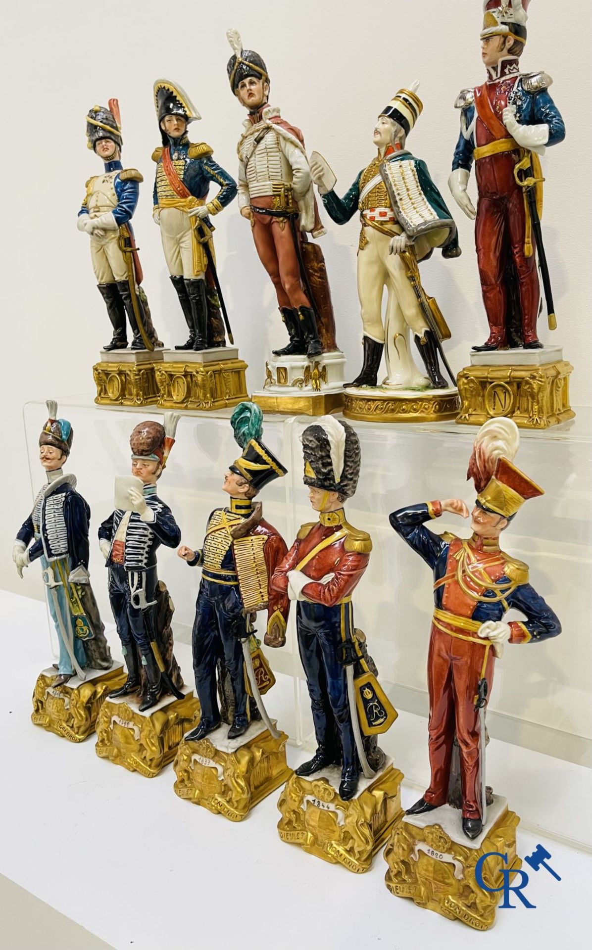 European porcelain: Lot of 10 porcelain figures from the Napoleonic era. - Image 5 of 10