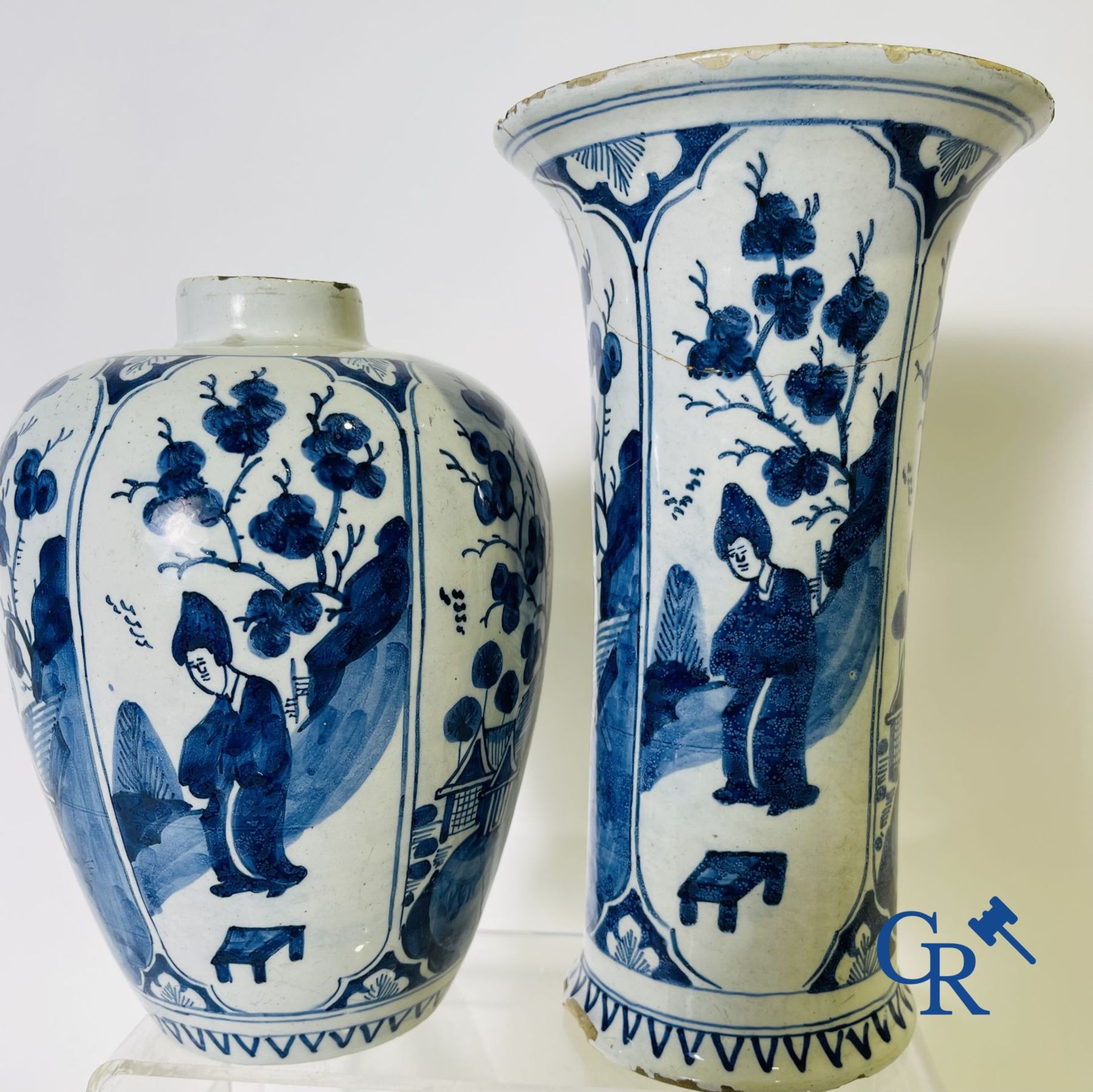 Delft: 10 pieces of 18 century Delft faience. - Image 3 of 19