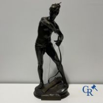 Henri Peinte (1845-1912) "Sarpedon" Large bronze statue. Signed H. Peinte. Foundry Siot Decauville f