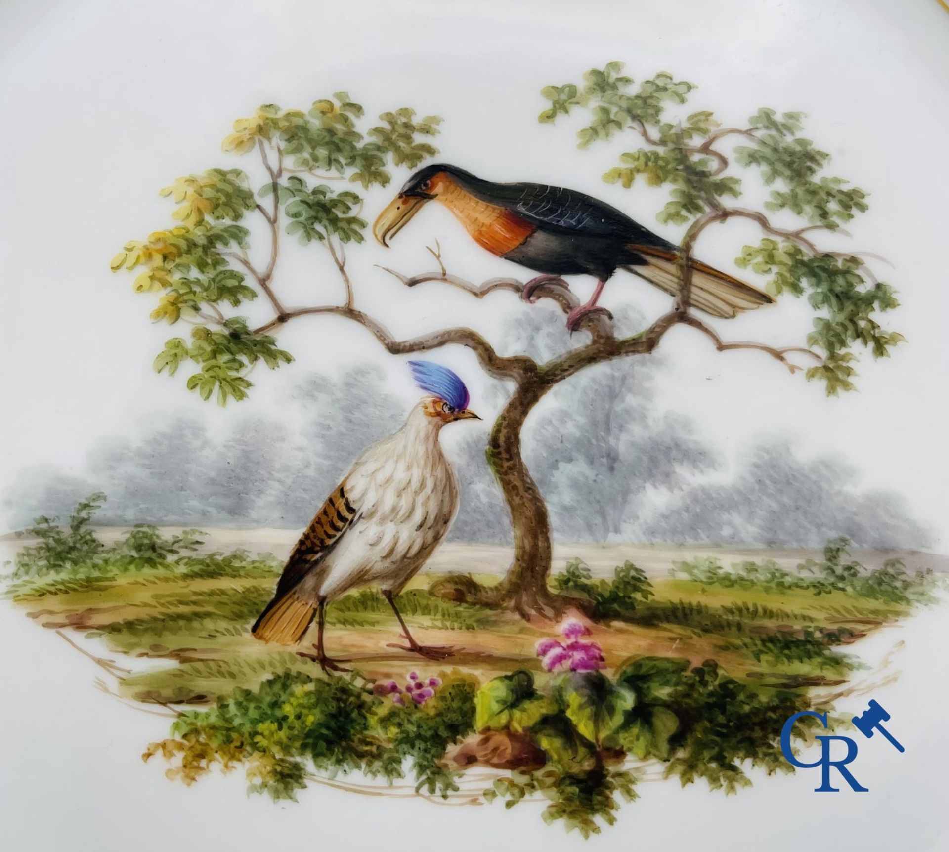 3 plates in Paris porcelain in the manner of Sevres. 19th century. - Bild 3 aus 12