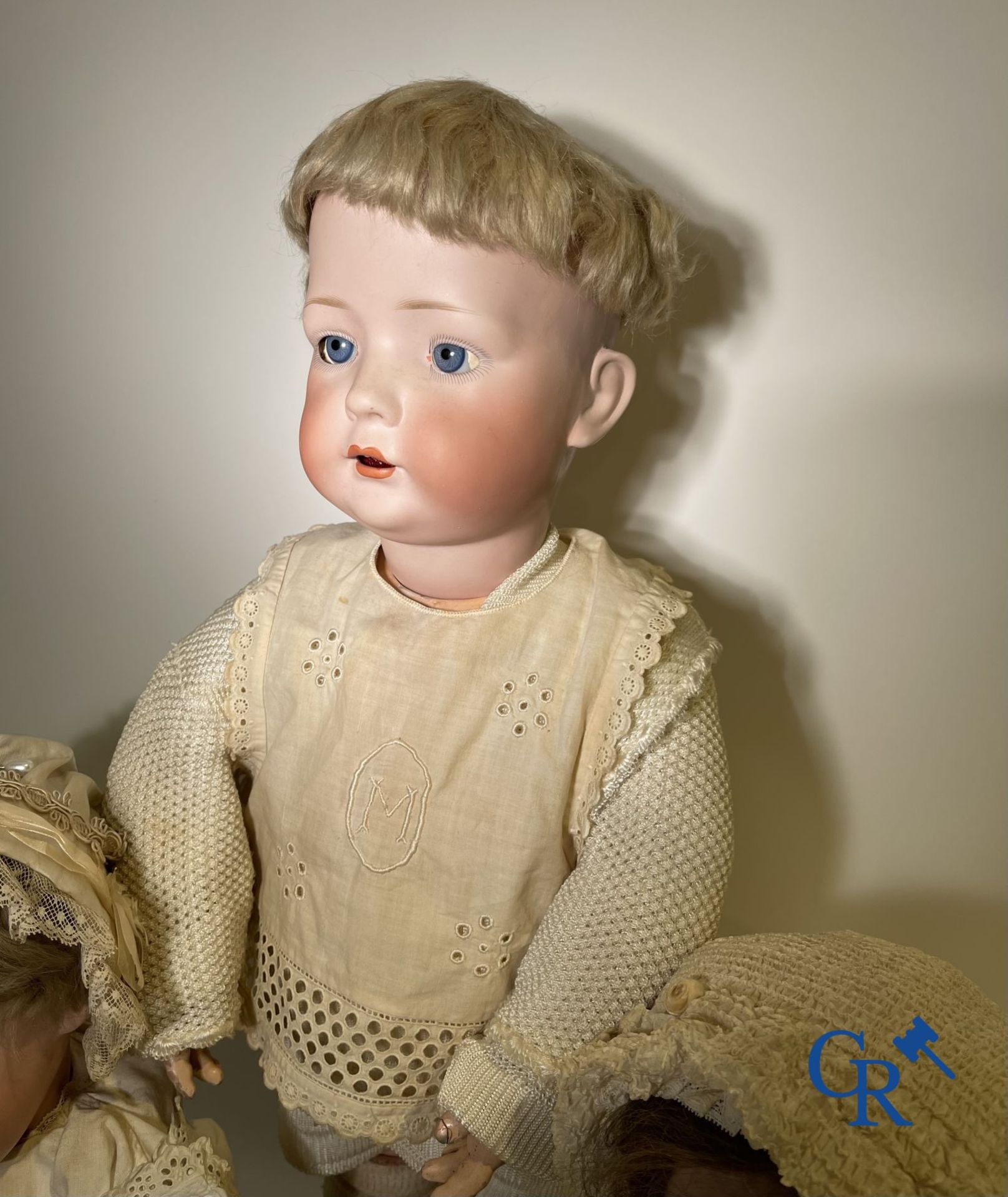 Toys: antique dolls: a lot of 3 antique dolls with porcelain head. - Image 5 of 9