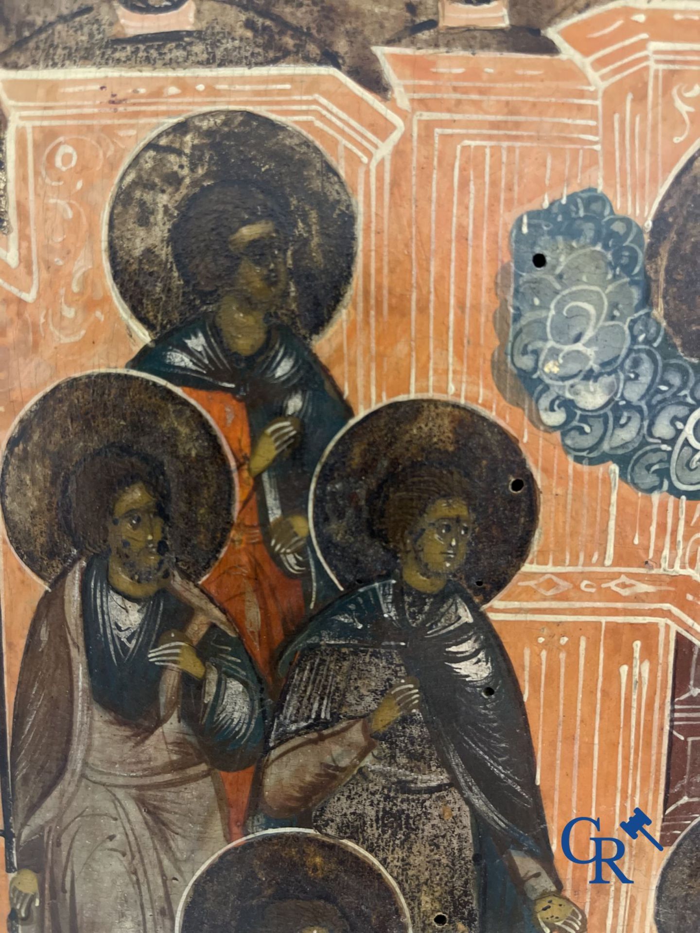 Icon: The nine martyrs of Cyzicus. 18th - 19th century. - Bild 6 aus 17