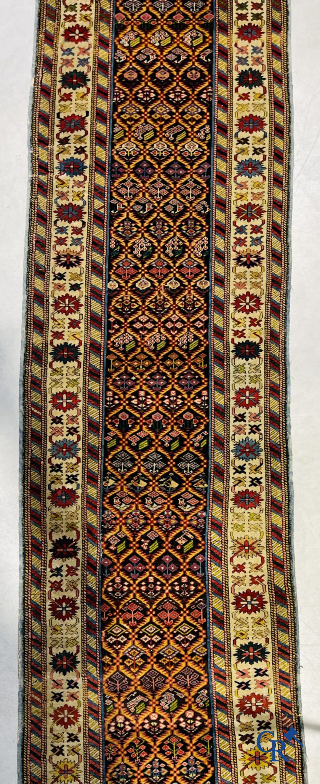 Oriental carpets: An antique oriental runner. - Image 3 of 9
