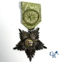 Medals - Order of the Crown Medals of Honor - Decorations: Iran - Persia: Officers decoration in sil