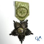 Medals - Order of the Crown Medals of Honor - Decorations: Iran - Persia: Officers decoration in sil