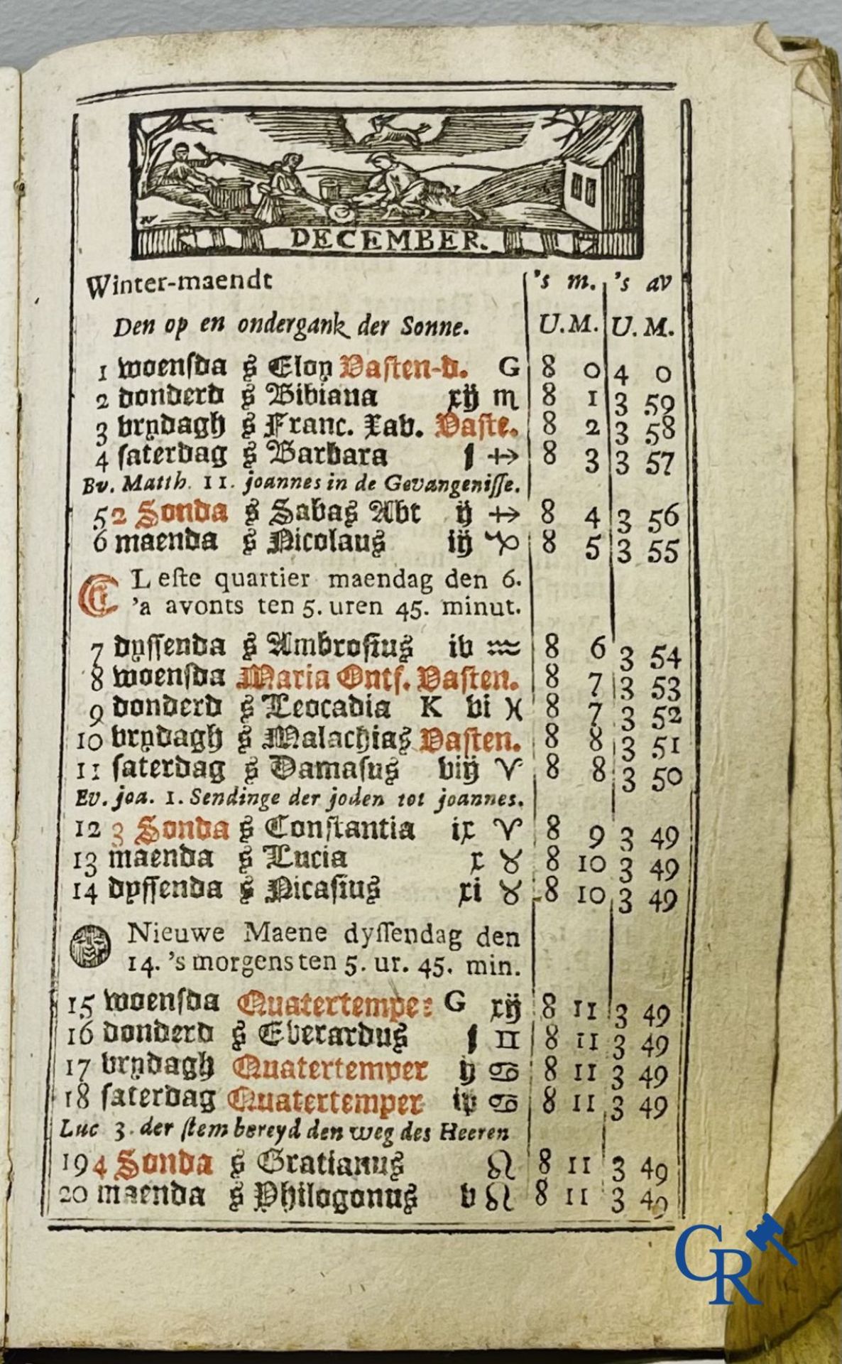 Early printed books: Jan Van Raedersterre, Den nieuwen Vlaemschen comptoir Almanach. 1773 Petrus Joa - Image 14 of 23