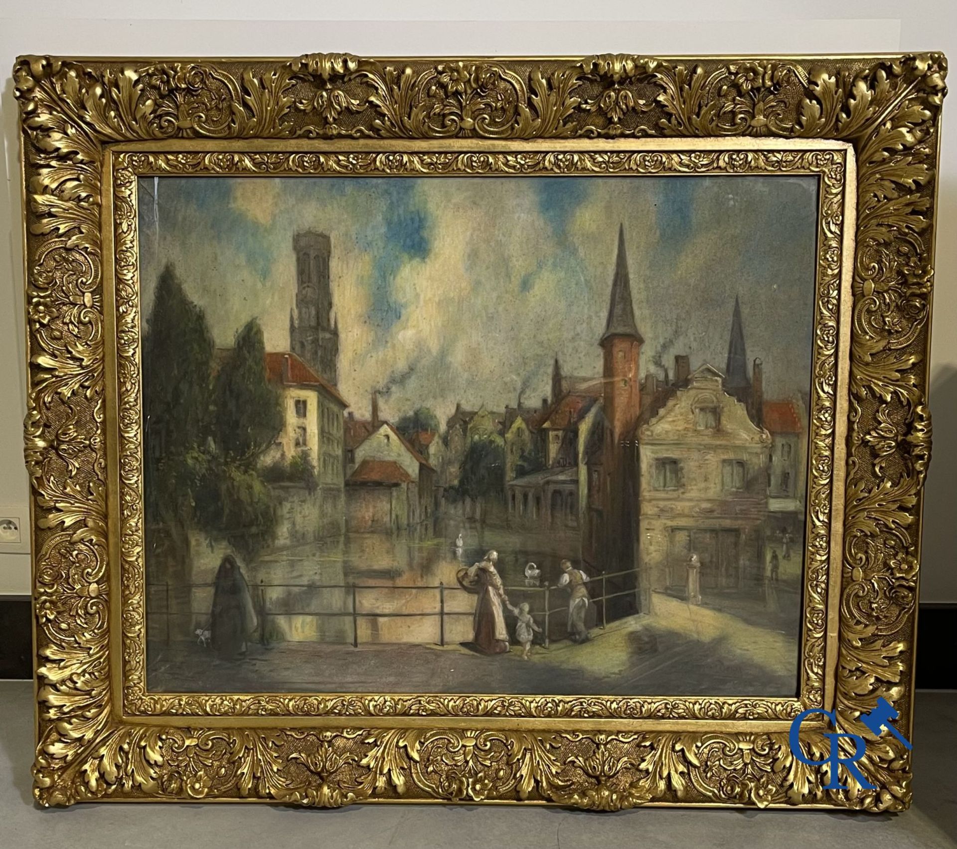 Painting: Pastel, view of Bruges. signed Maurice Denis - Bild 11 aus 12