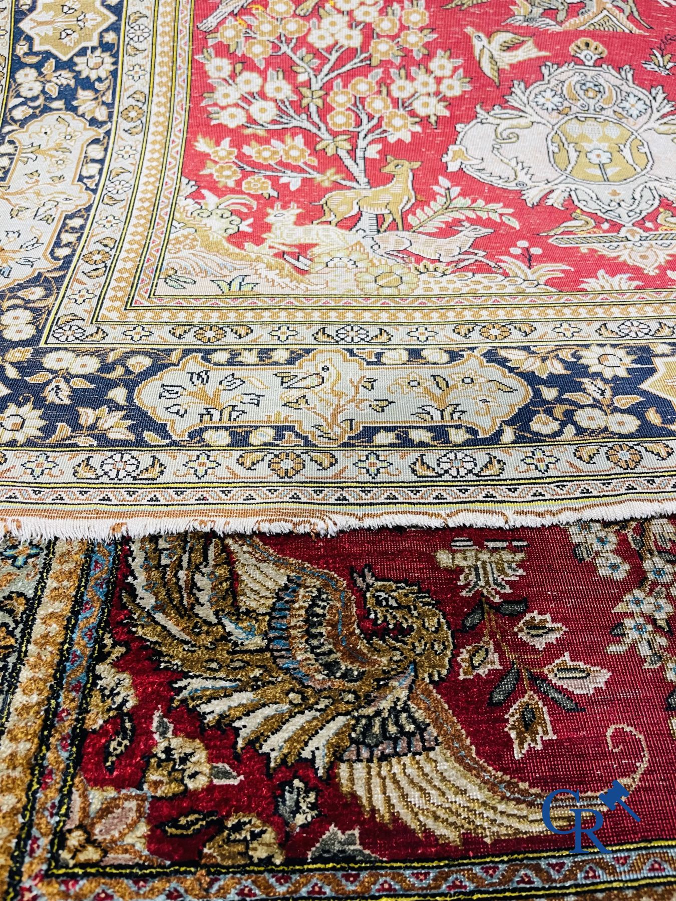 Oriental carpets: Ghoum. 2 Oriental carpets in silk. - Image 16 of 22