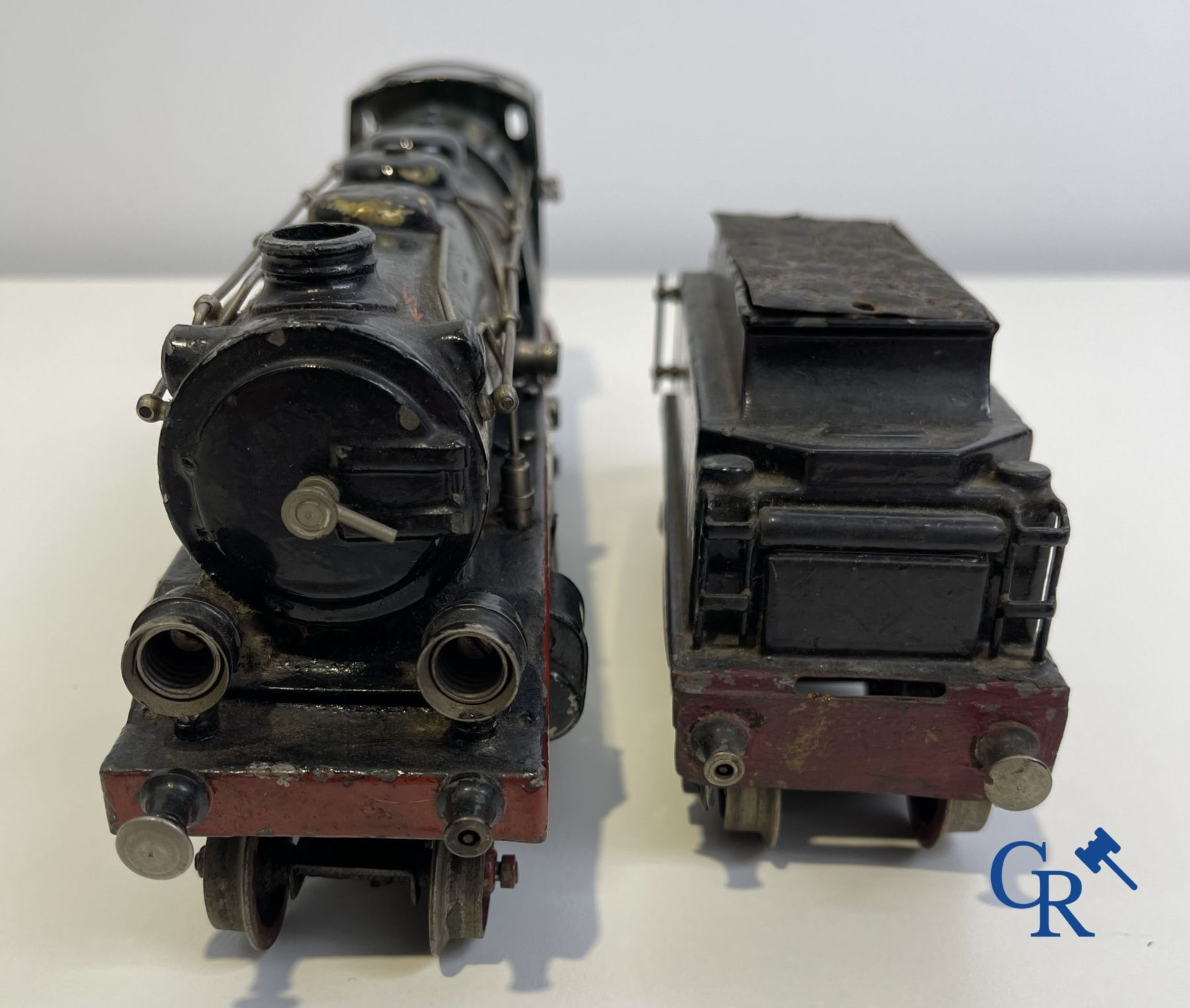 Old toys: Märklin, Locomotive with towing tender and dining car.
About 1930. - Bild 13 aus 32