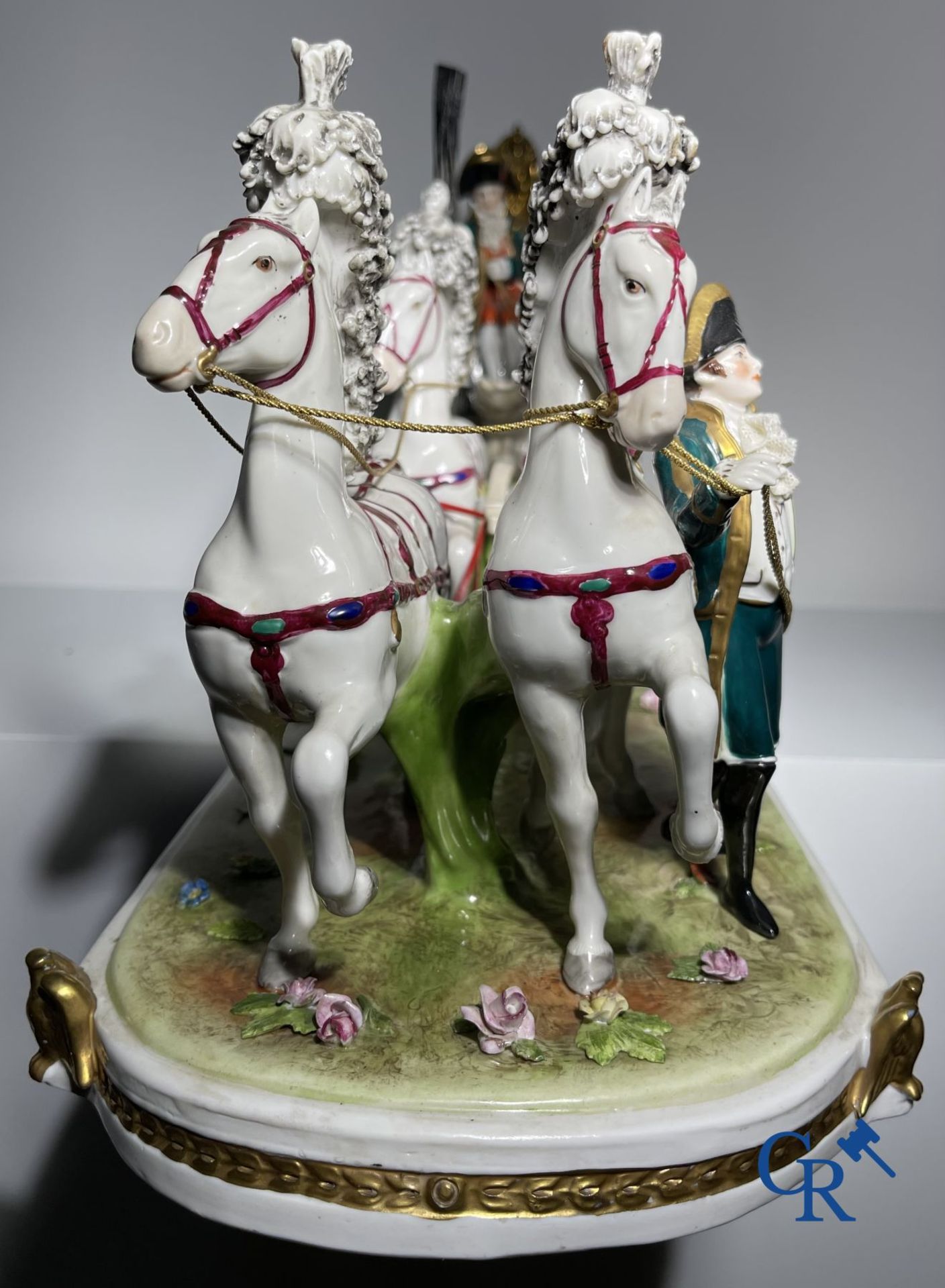 Porcelain: Saxony: "Voiture de mariage de Napoléon 1er". - Bild 8 aus 10