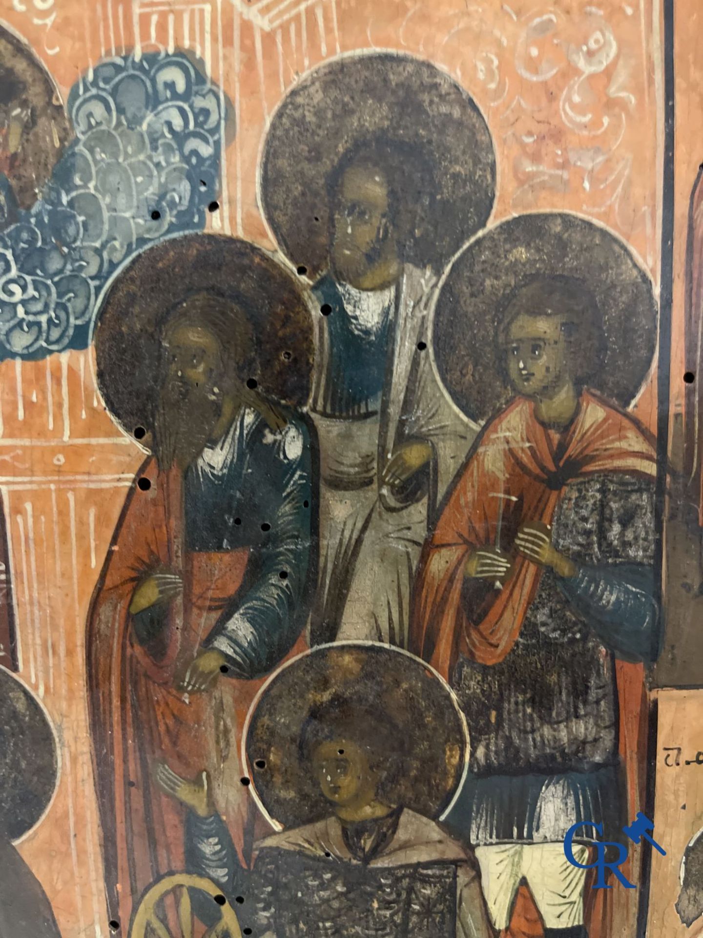 Icon: The nine martyrs of Cyzicus. 18th - 19th century. - Bild 7 aus 17