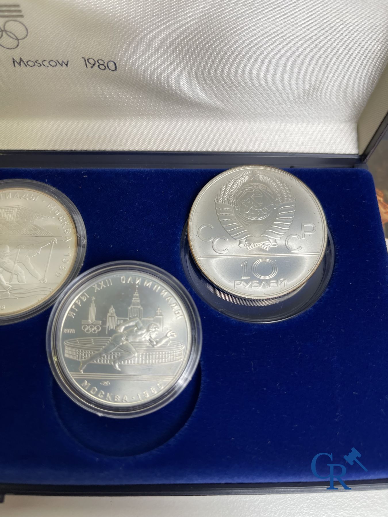 Silver coins: 6 boxes of 34 silver Rubles. "Monnaie Olympique Moscou 1980" - Bild 6 aus 6