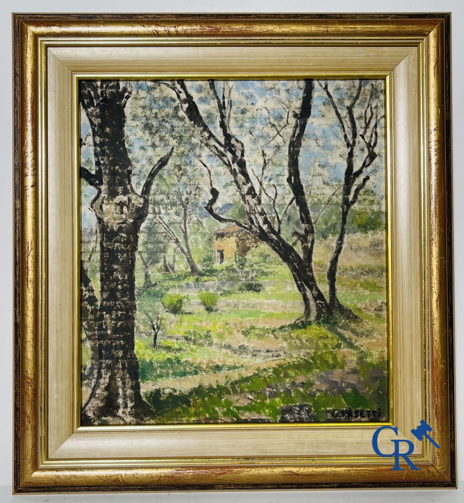 Georges Rasetti: (1889 - 1957)  3 paintings oil on panel. Le Vallon. - Bild 7 aus 7