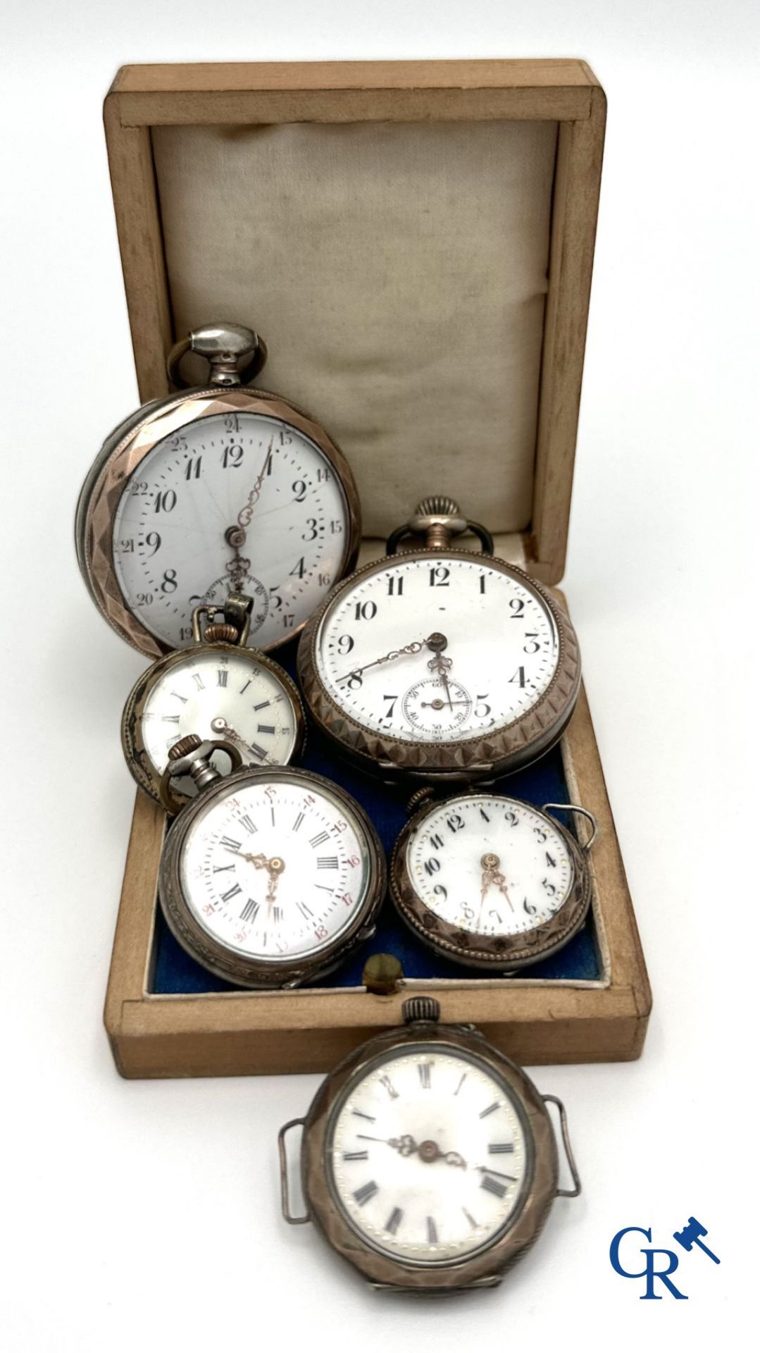 Watches: Lot consisting of 2 pocket watches and 4 ladies watches in silver (800°/00) - Image 4 of 4