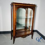 Display cabinet in LXVI style with bronze fittings. period 1900-1920