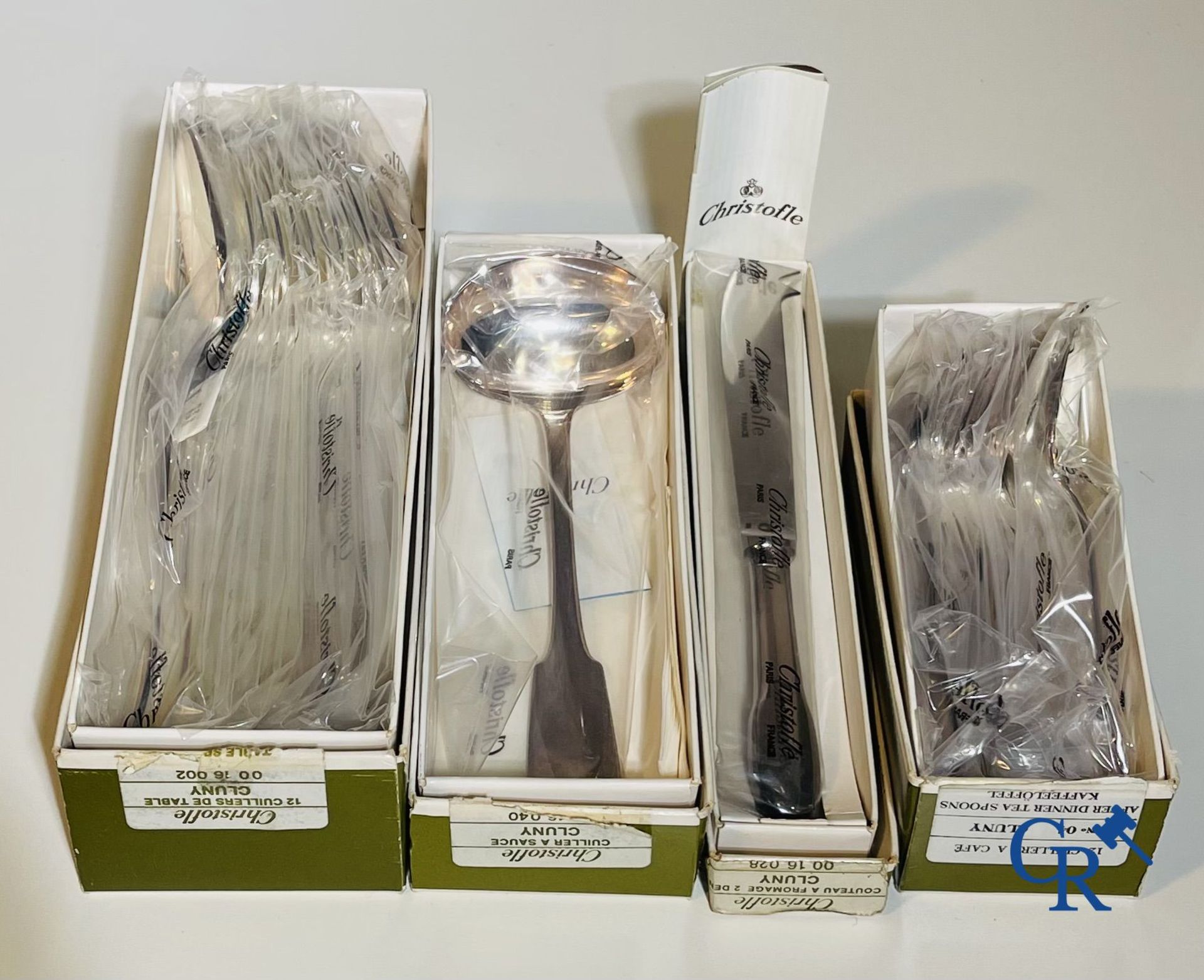 Christofle. 163-pieces silver-plated cutlery Christofle France model Cluny in the original unopened  - Image 9 of 13