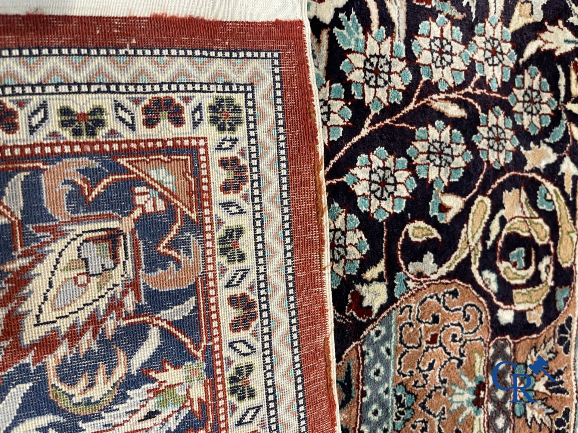 Carpet: Oriental carpet wool and silk - Image 8 of 13