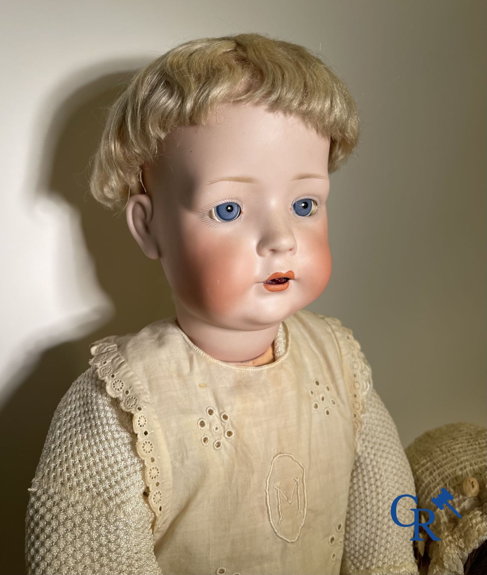 Toys: antique dolls: a lot of 3 antique dolls with porcelain head. - Image 6 of 9