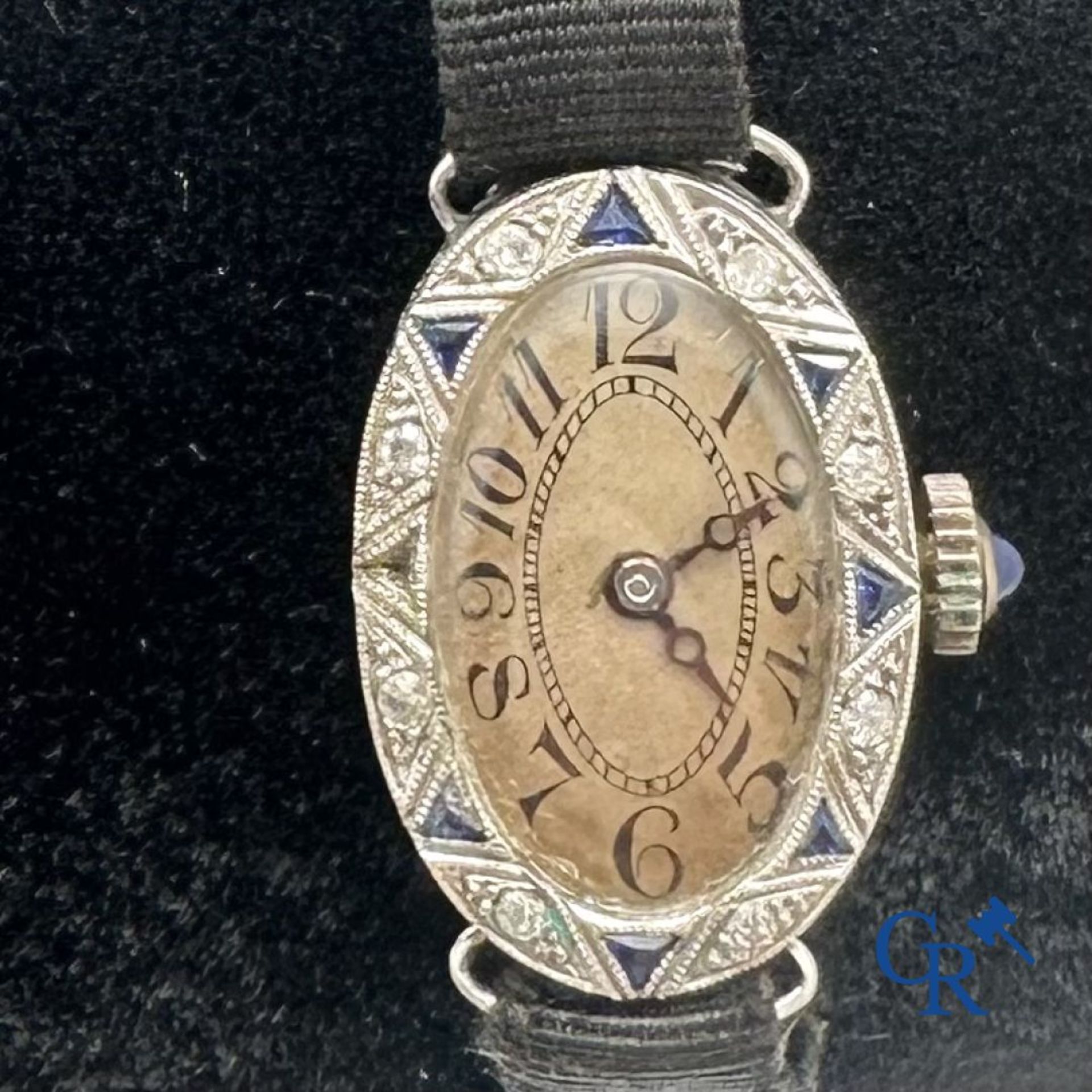 Jewellery - Timepiece: Art Deco ladies watch in Platinum. - Image 3 of 4