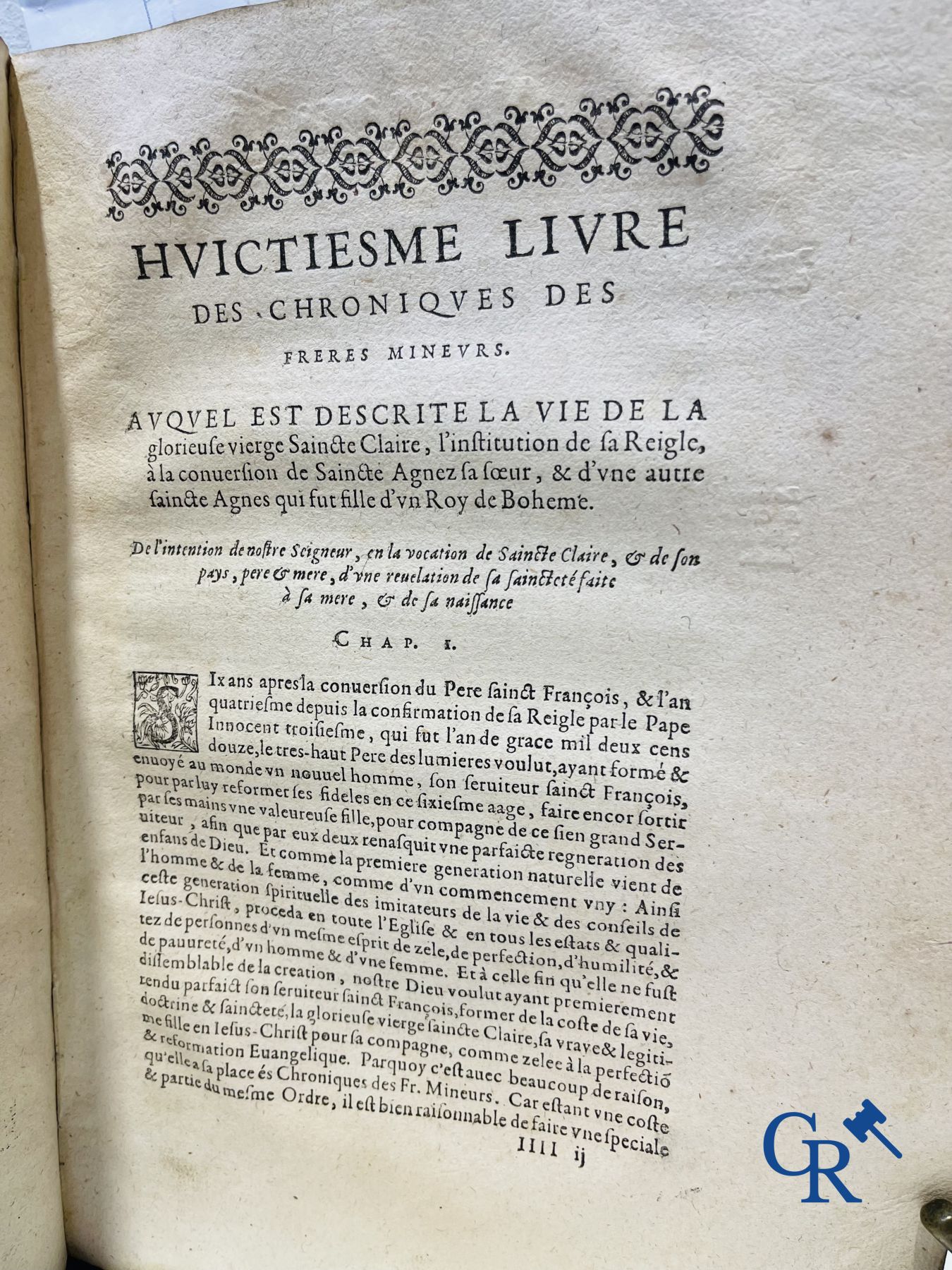 Early Printed Books: Marcos de Lisboa, Chronique et institution de l'ordre du Père S. François, Pari - Image 16 of 19