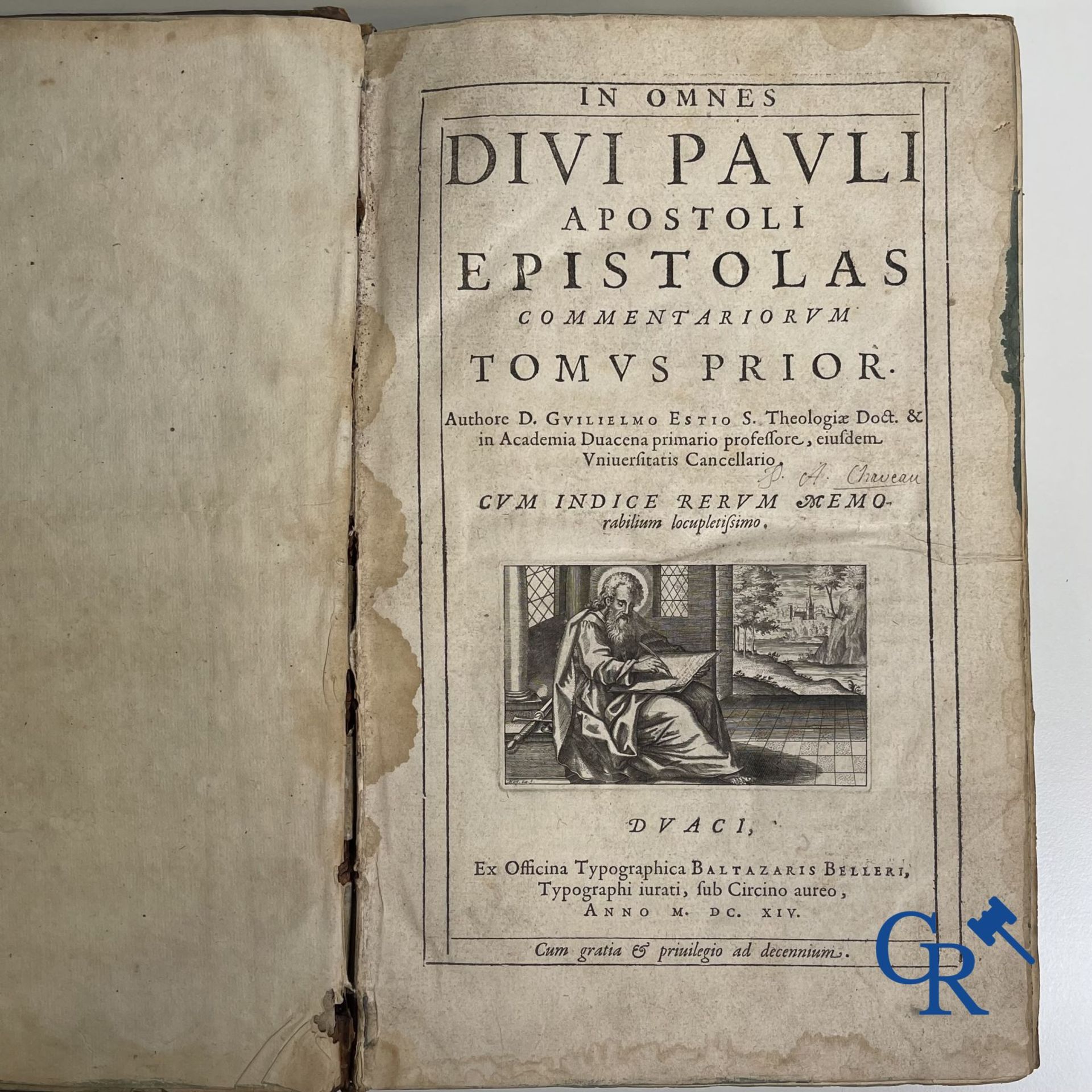 Early printed books: Willem Hessels van Est (1542-1613) The Epistles of St. Paul. Tomus prior en tom