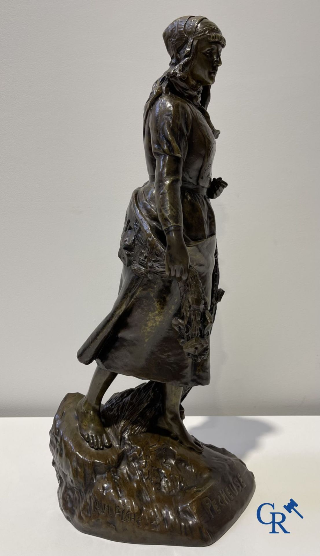 Alexandre-Mathurin Pêche (1872-1957) (*) Bronze sculpture. Pêcheuse. Susse Frères Editeurs Paris. - Image 3 of 9