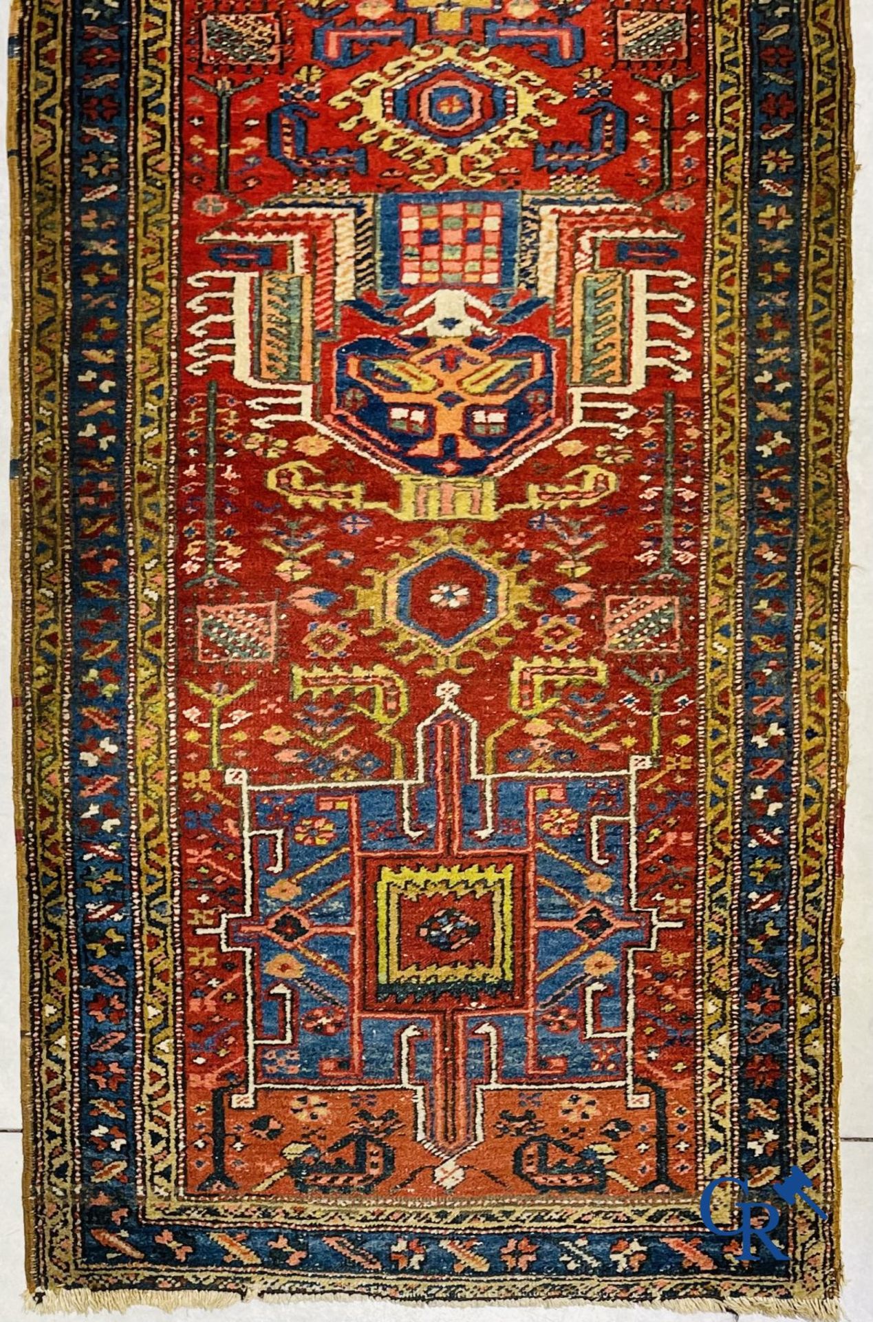 Oriental carpets: An antique oriental runner. - Image 4 of 8