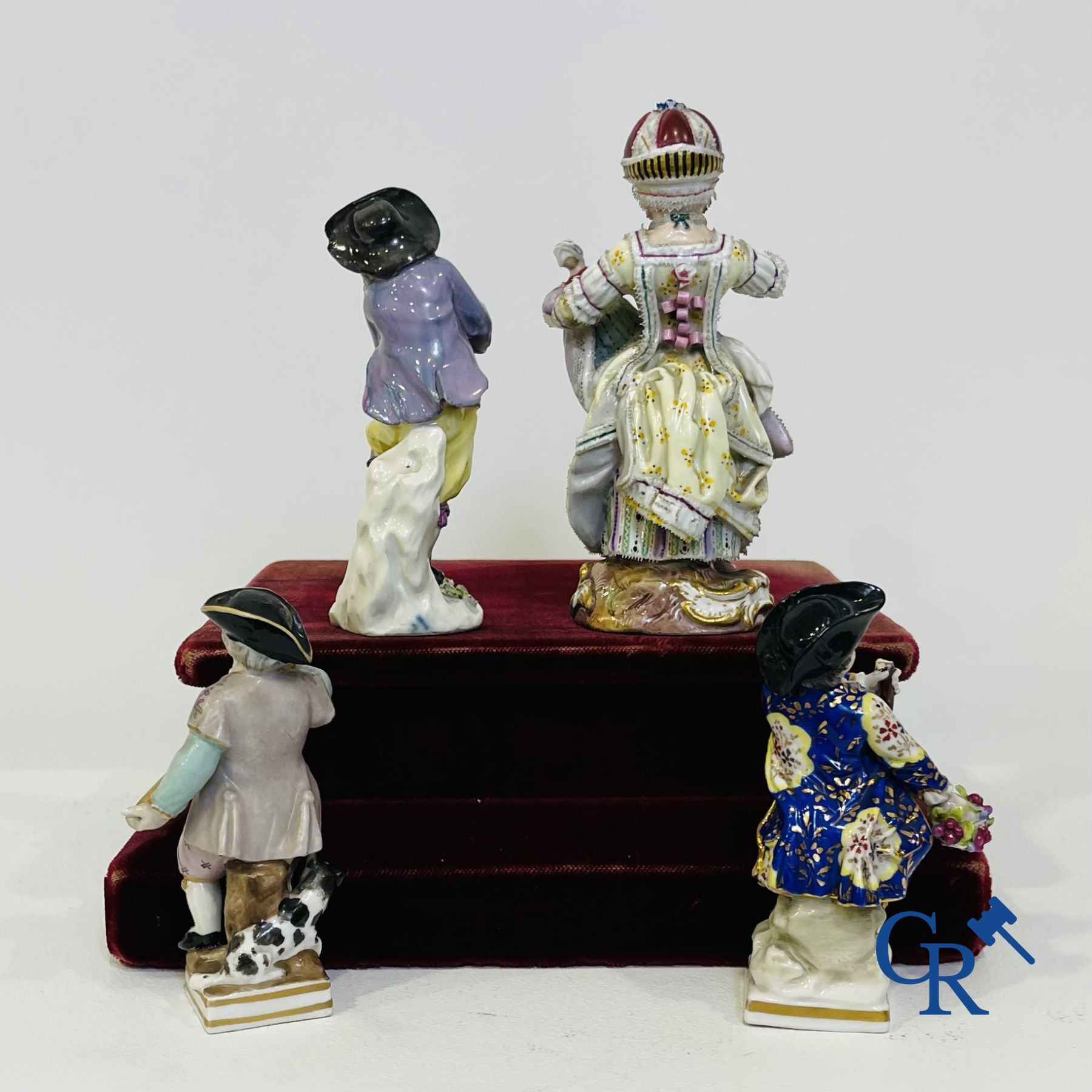 Meissen: 4 groups in fine German porcelain. - Image 2 of 7