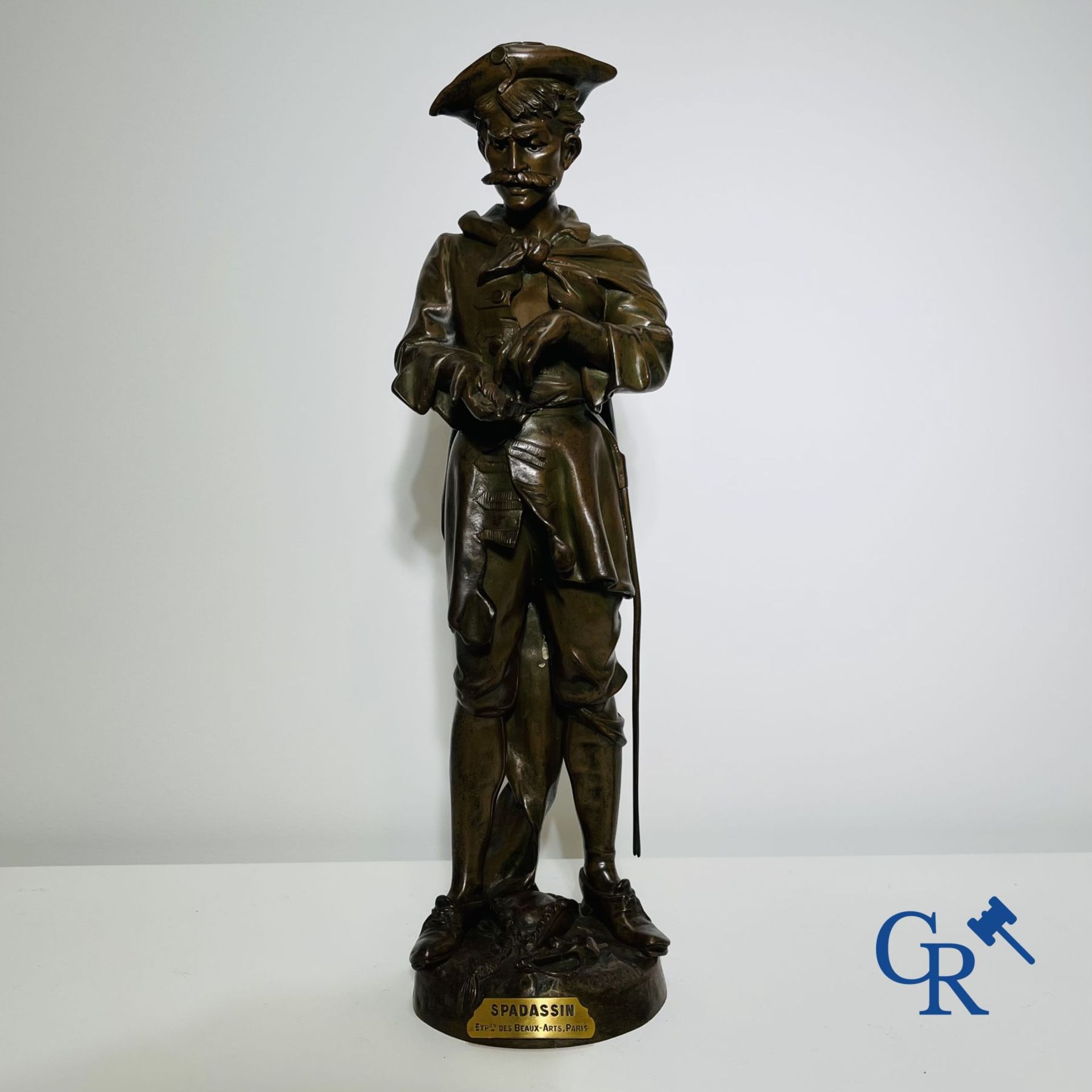 Bronze statue: Ferrand Ernest Justin, Spadassin. - Image 4 of 8