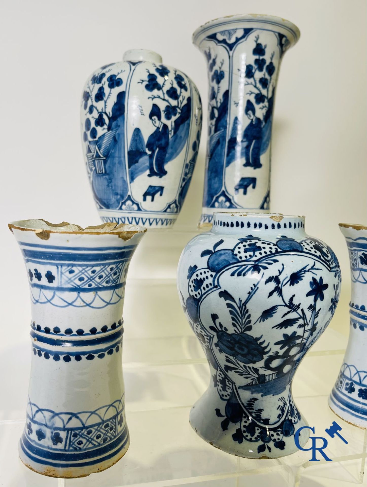 Delft: 10 pieces of 18 century Delft faience. - Image 5 of 19