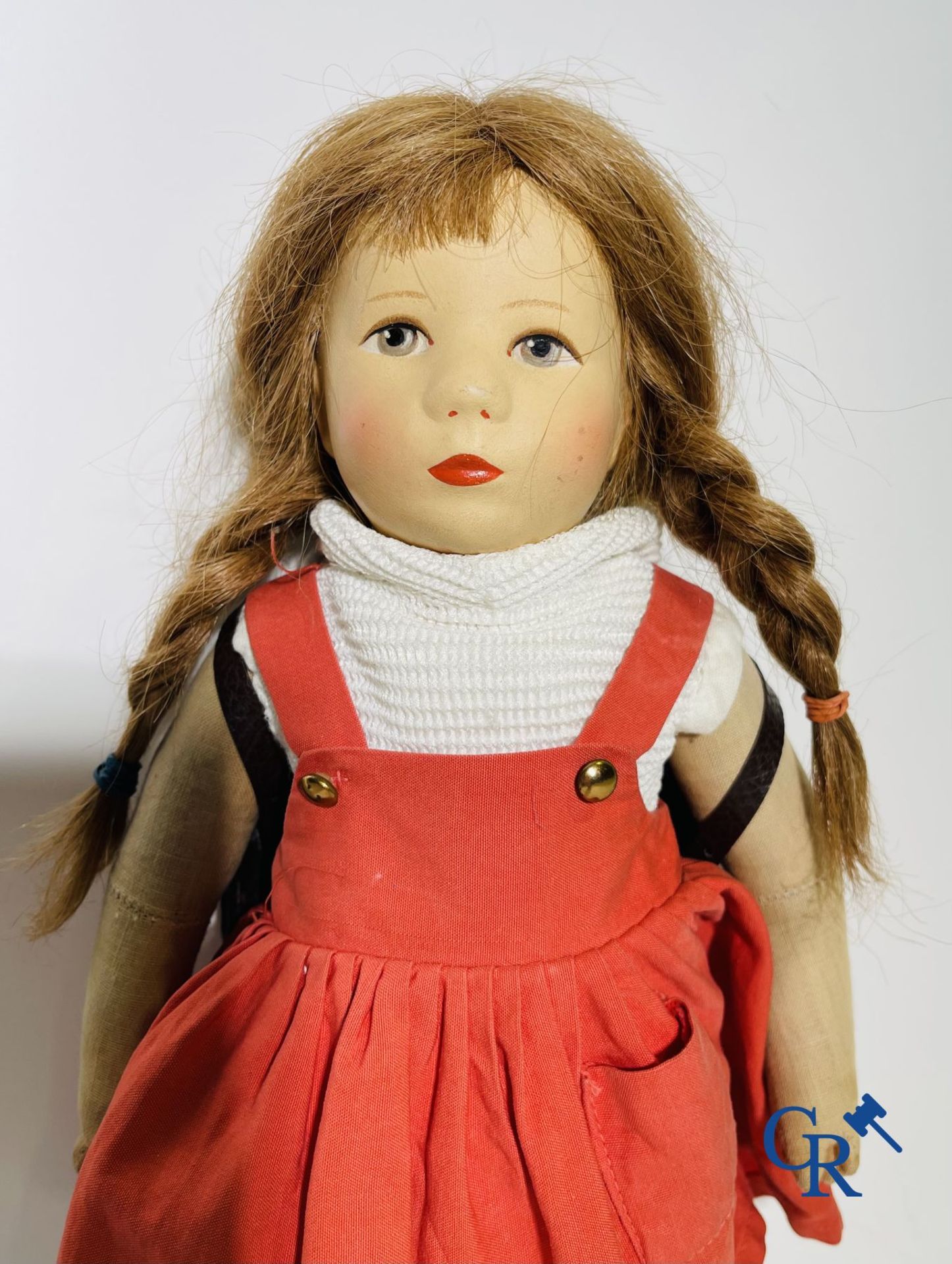 Toys: antique dolls: a lot of 6 dolls with a miniature grocery store attached. - Image 16 of 17