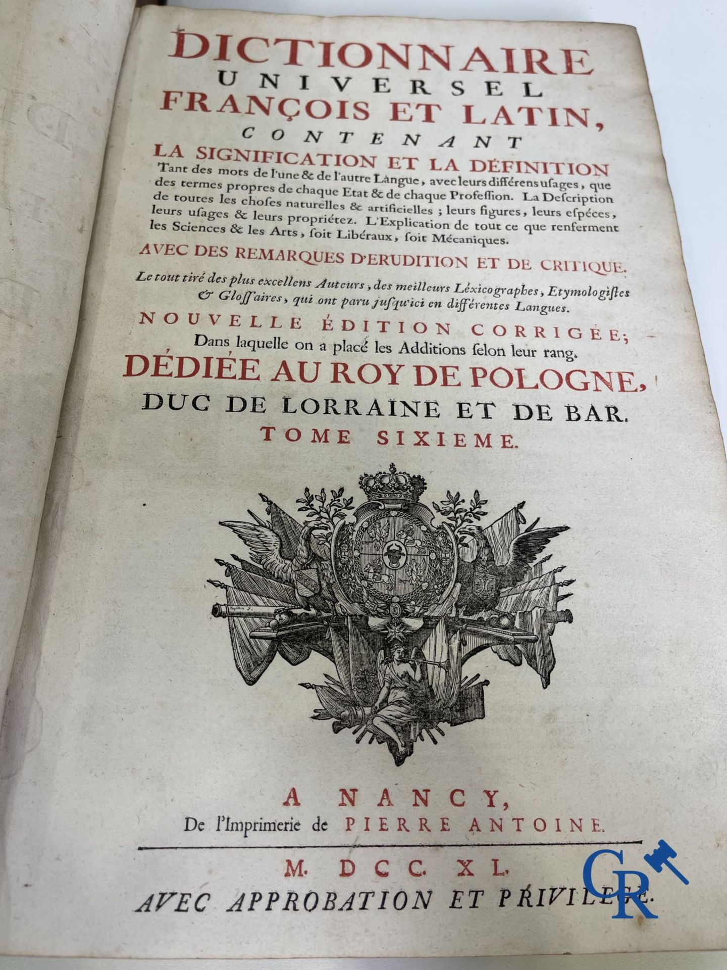 Early printed books: Dictionnaire de Trévoux, Pierre Antoine 1740. - Image 16 of 18