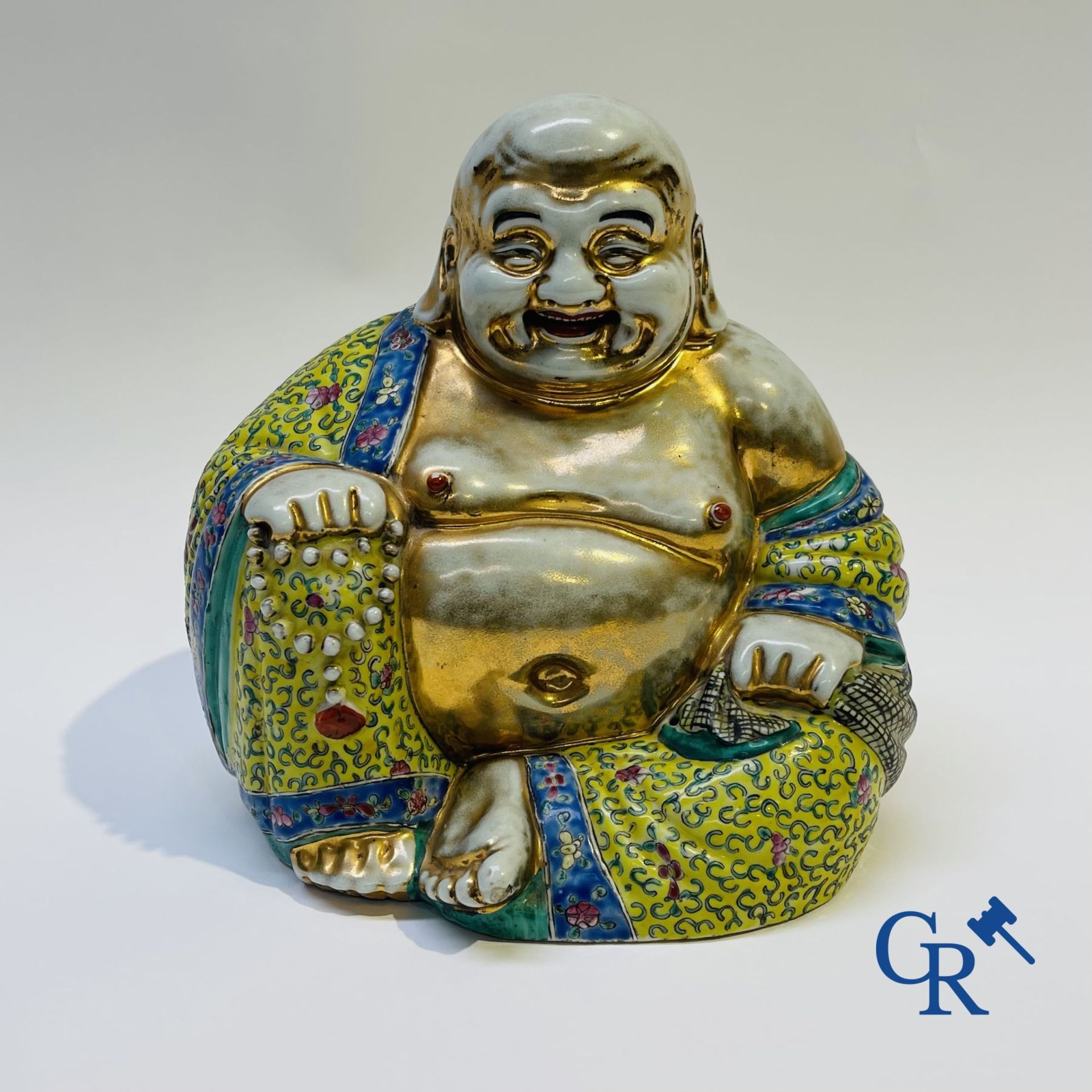 Chinese porcelain: Tall figure of Buddha. - Image 3 of 15