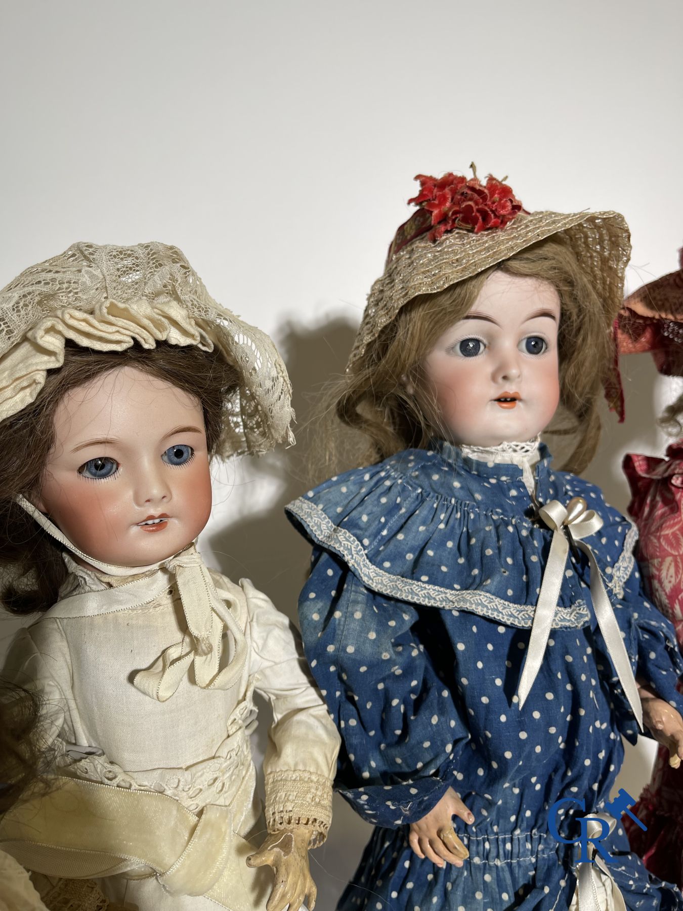 Toys: antique dolls: 4 antique dolls with porcelain head. - Image 5 of 11