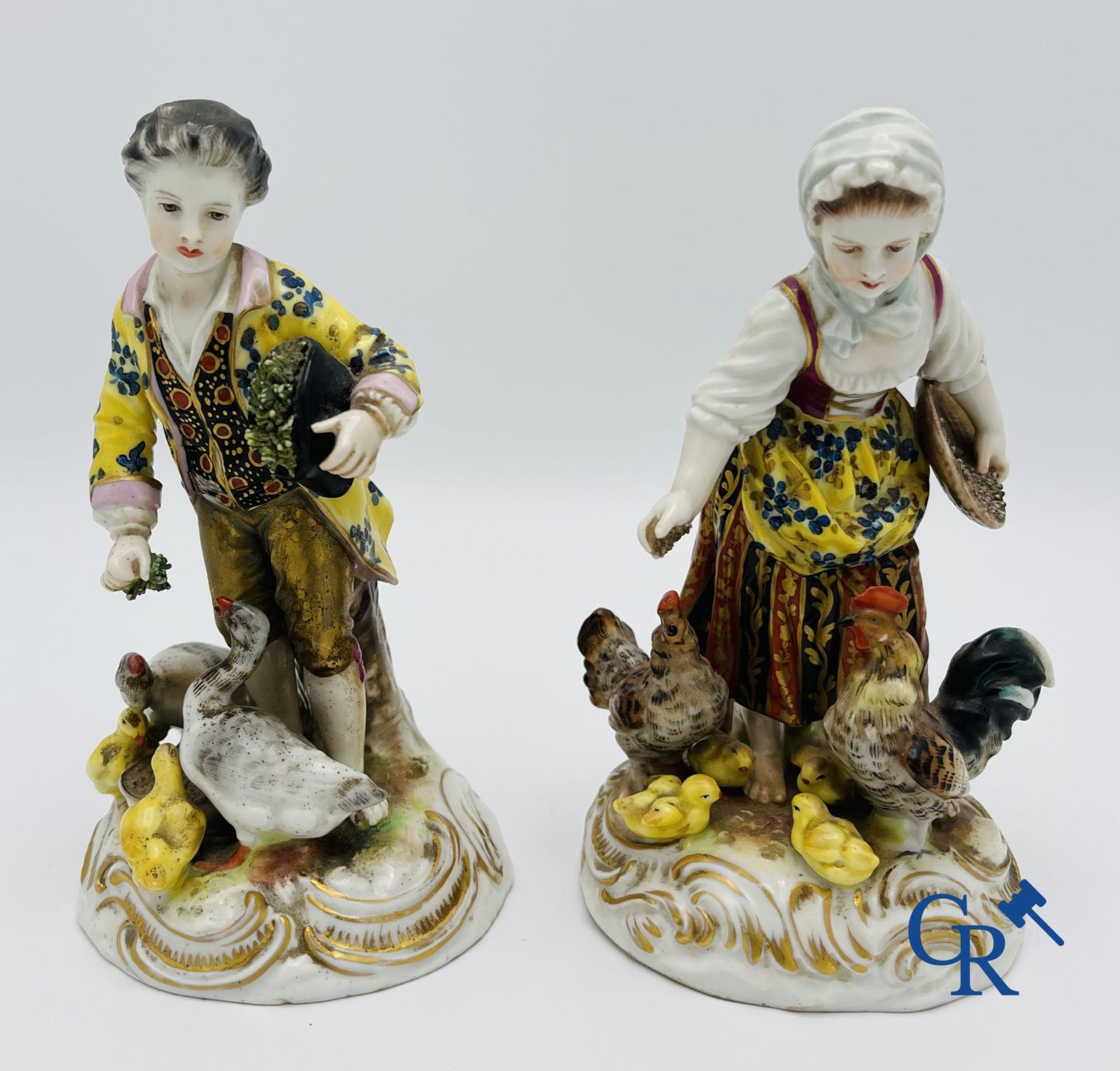 Volkstedt Rudolstadt: 3 groups in fine porcelain. - Image 3 of 14