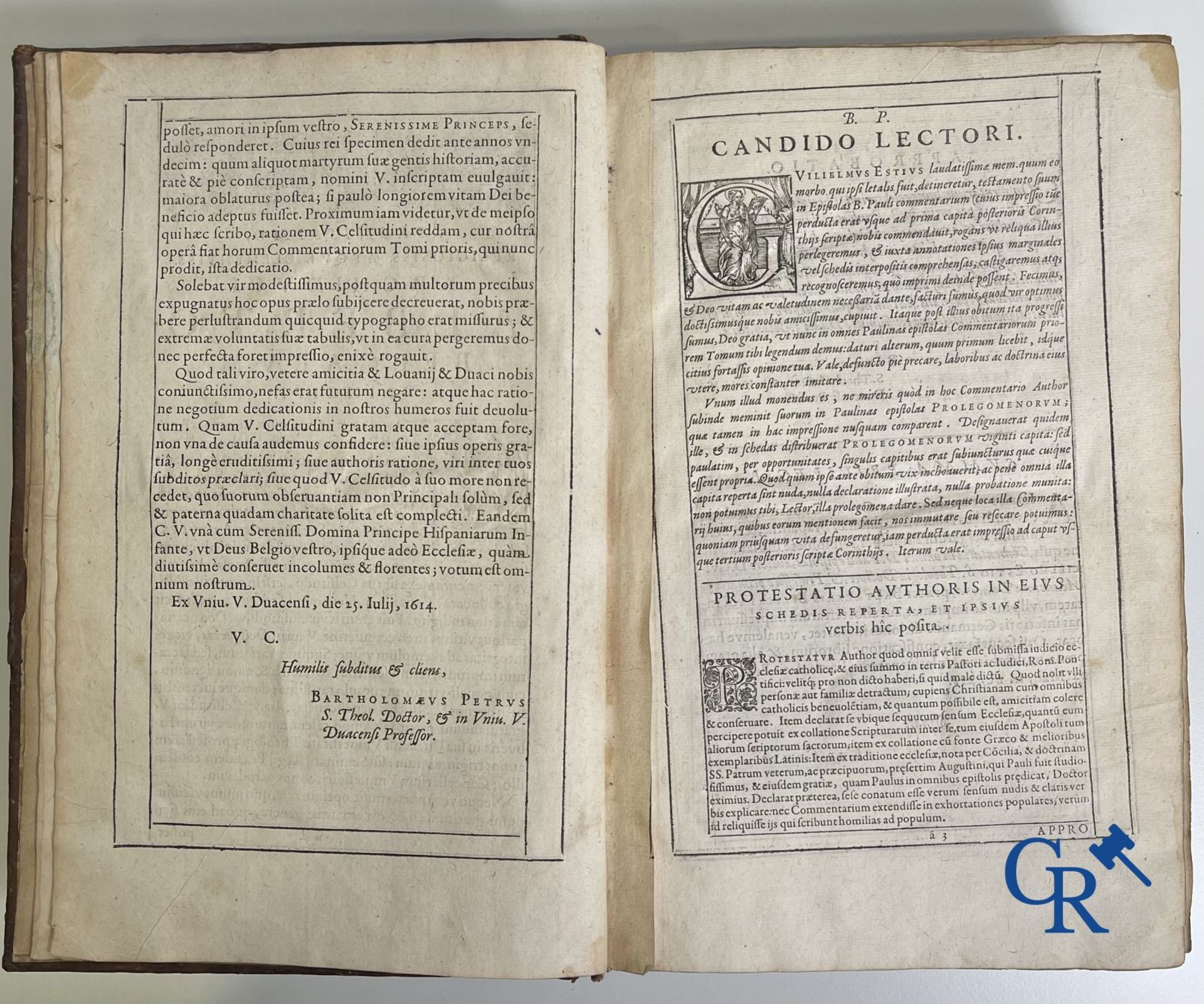 Early printed books: Willem Hessels van Est (1542-1613) The Epistles of St. Paul. Tomus prior en tom - Image 5 of 11