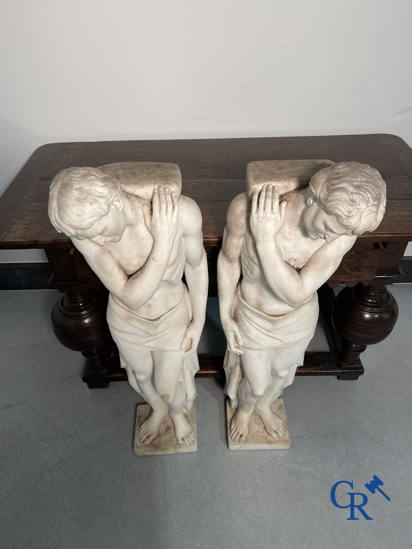 2 marble sculptures. - Image 3 of 9