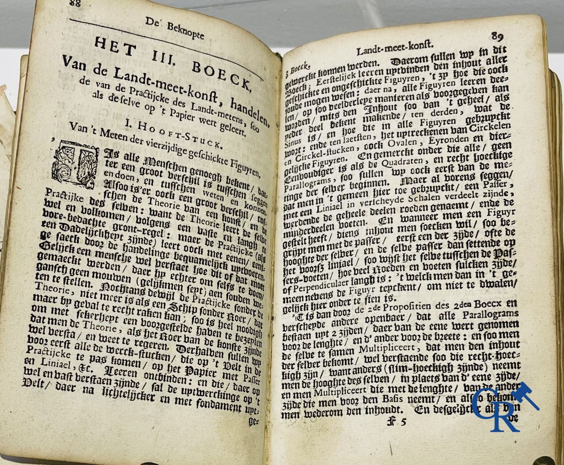 Early printed books: Mattheus Van Nispen. De Beknopte Lant-Meet-Konst. With Mattheus de Vries, in Do - Bild 9 aus 19