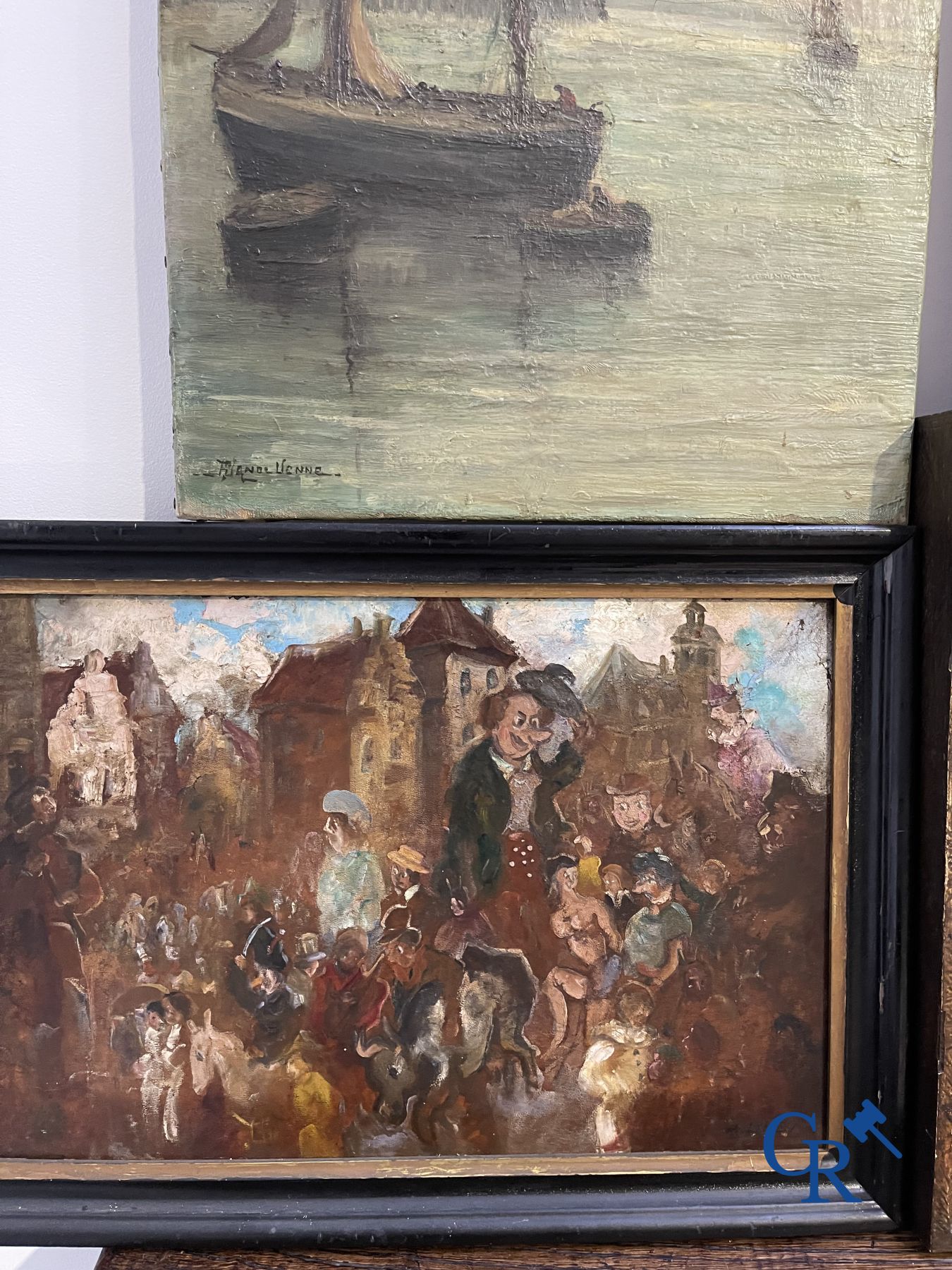 Large lot of various paintings, pen drawings, watercolours, charcoal drawings and others. - Image 16 of 20