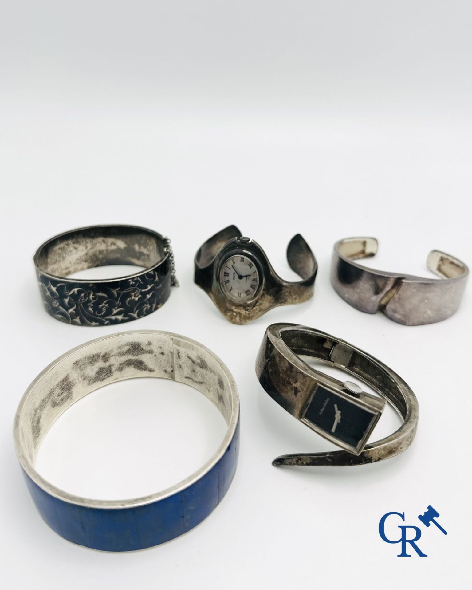 Jewellery-timepieces: Beautiful lot of jewellery and timepieces in silver. - Image 3 of 5