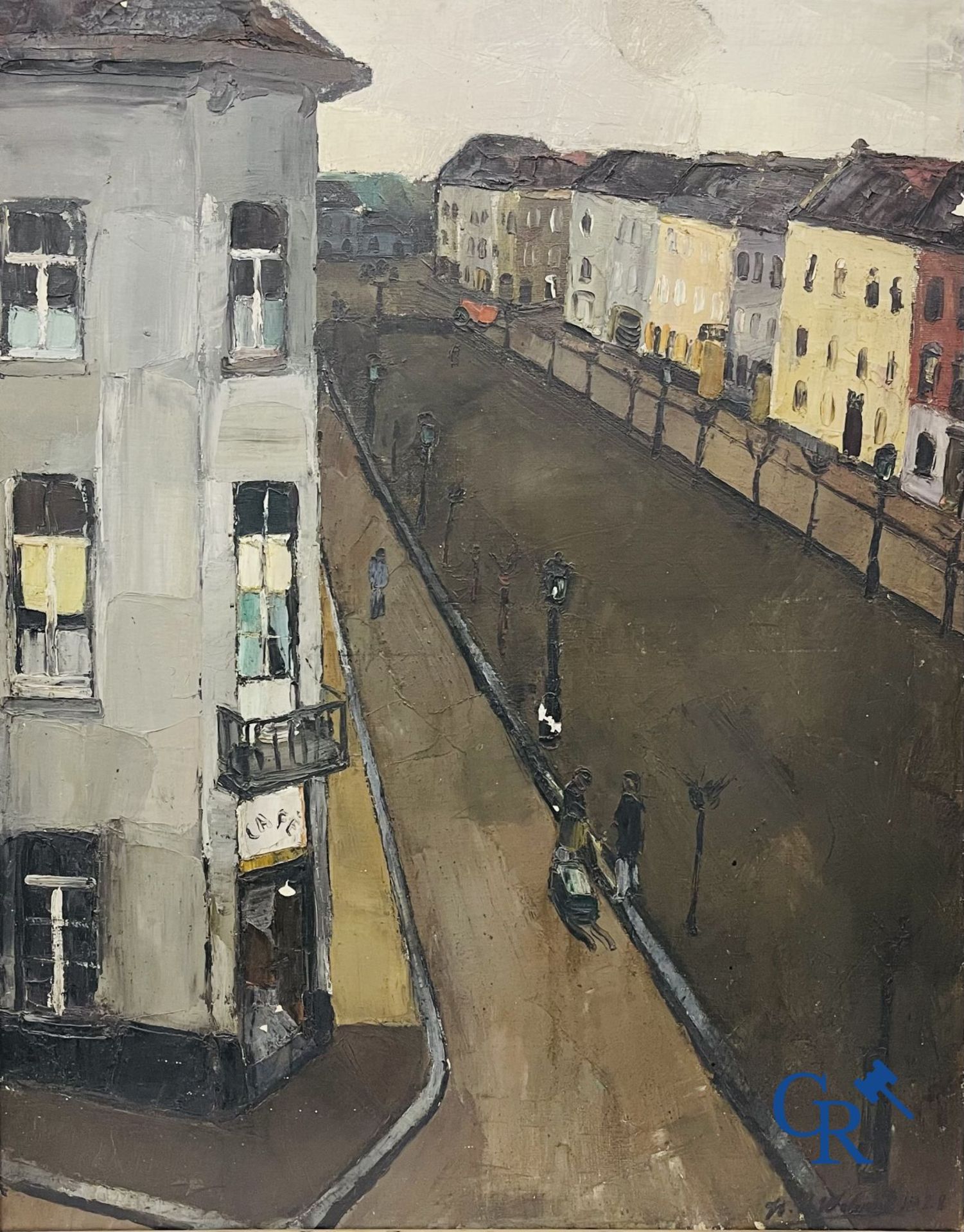 Henri-Victor Wolvens, (Brussels 1896 - Bruges 1977)(*) Street view. 1928. Signed H.V. Wolvens. - Bild 2 aus 4