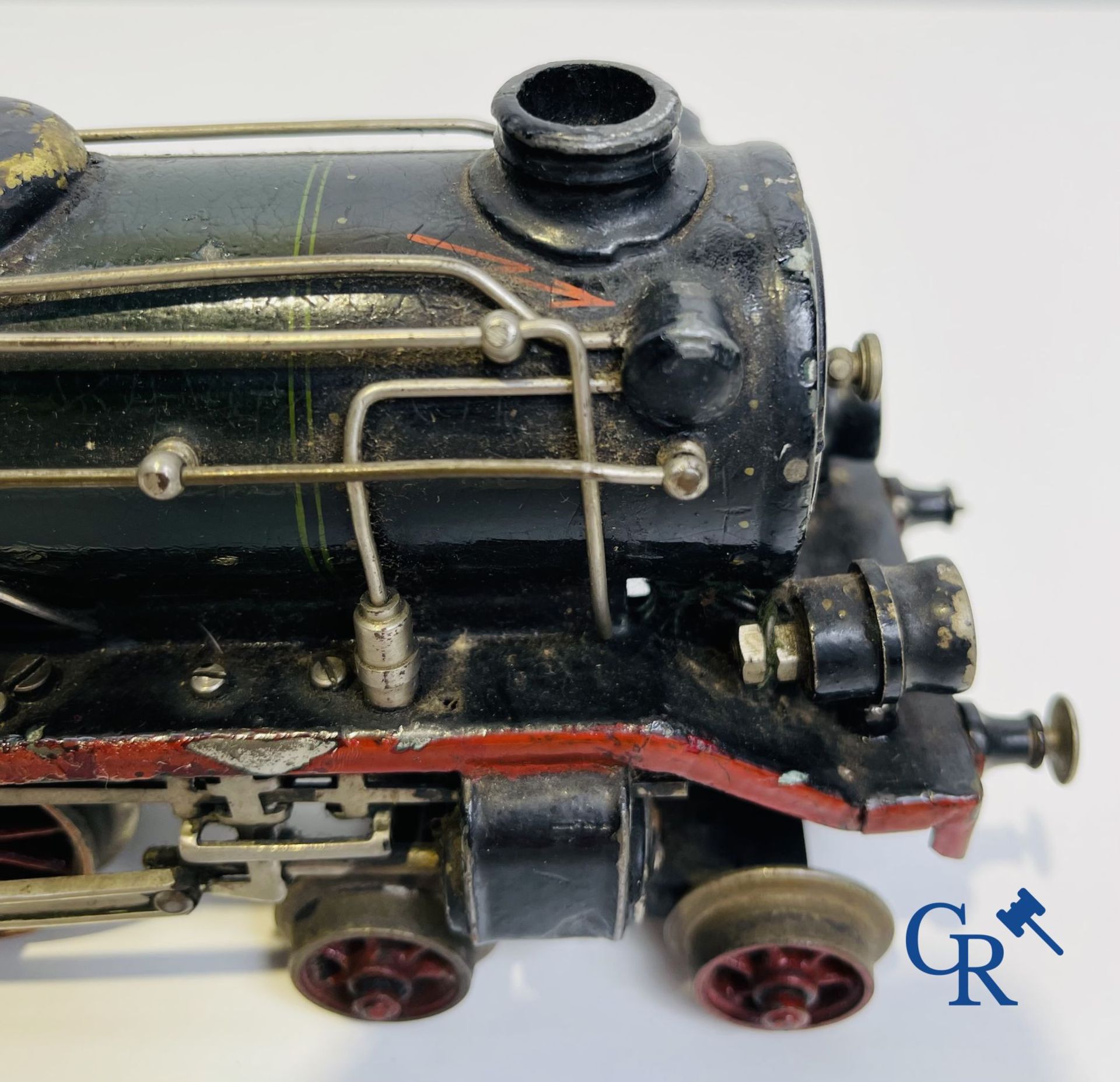 Old toys: Märklin, Locomotive with towing tender and dining car.
About 1930. - Bild 6 aus 32