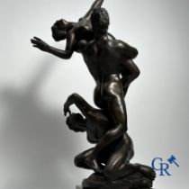 Bronze statue of the Abduction of the Sabine Women after Giambologna. 20th century.