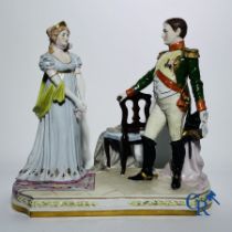 Porcelain: Group in Saxon porcelain. Napoleon I.