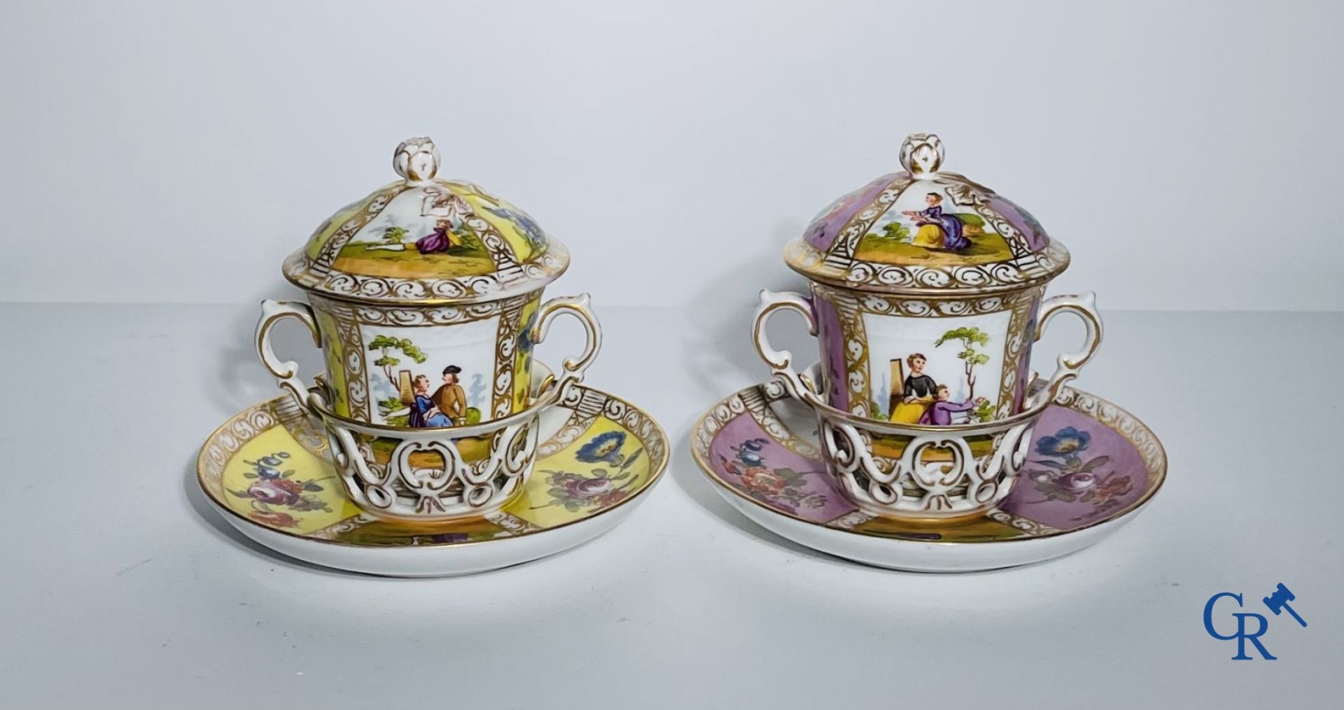 Porcelain: Meissen: 2 "tasses trembleuses". - Image 6 of 7