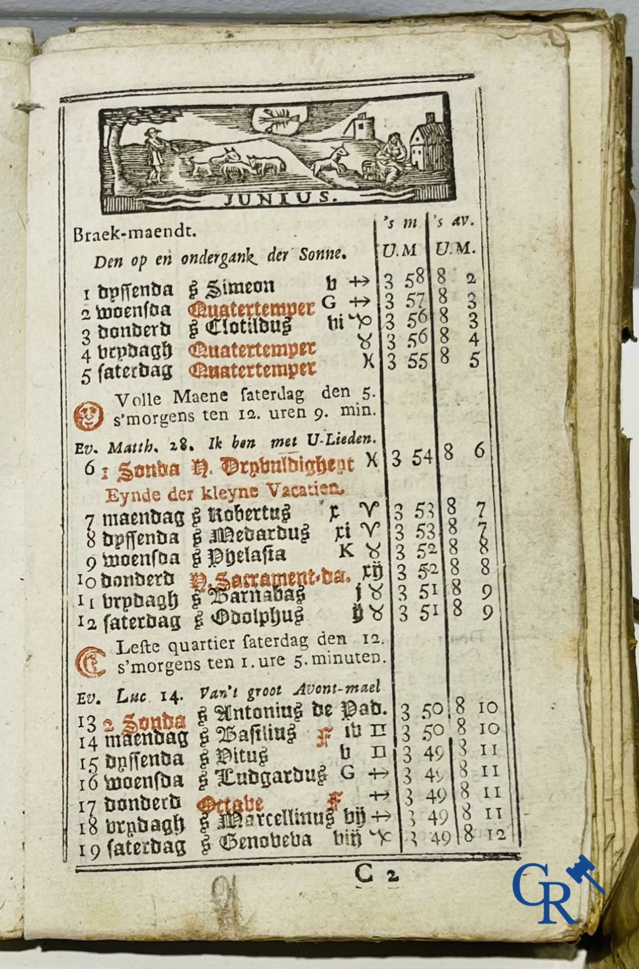 Early printed books: Jan Van Raedersterre, Den nieuwen Vlaemschen comptoir Almanach. 1773 Petrus Joa - Bild 9 aus 23